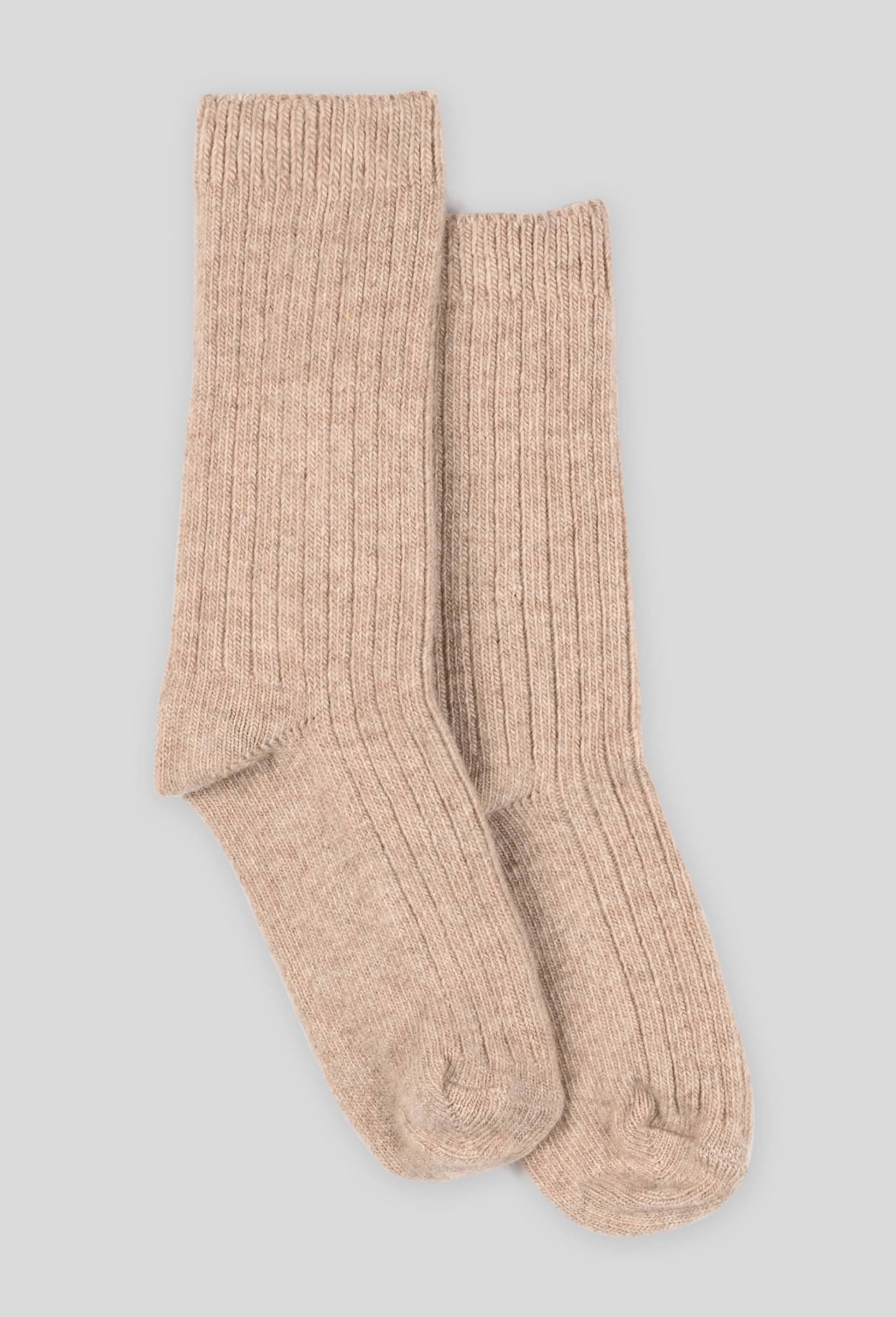 Paire de chaussettes contenant du cachemire et de la laine, Brun clair, swatch image