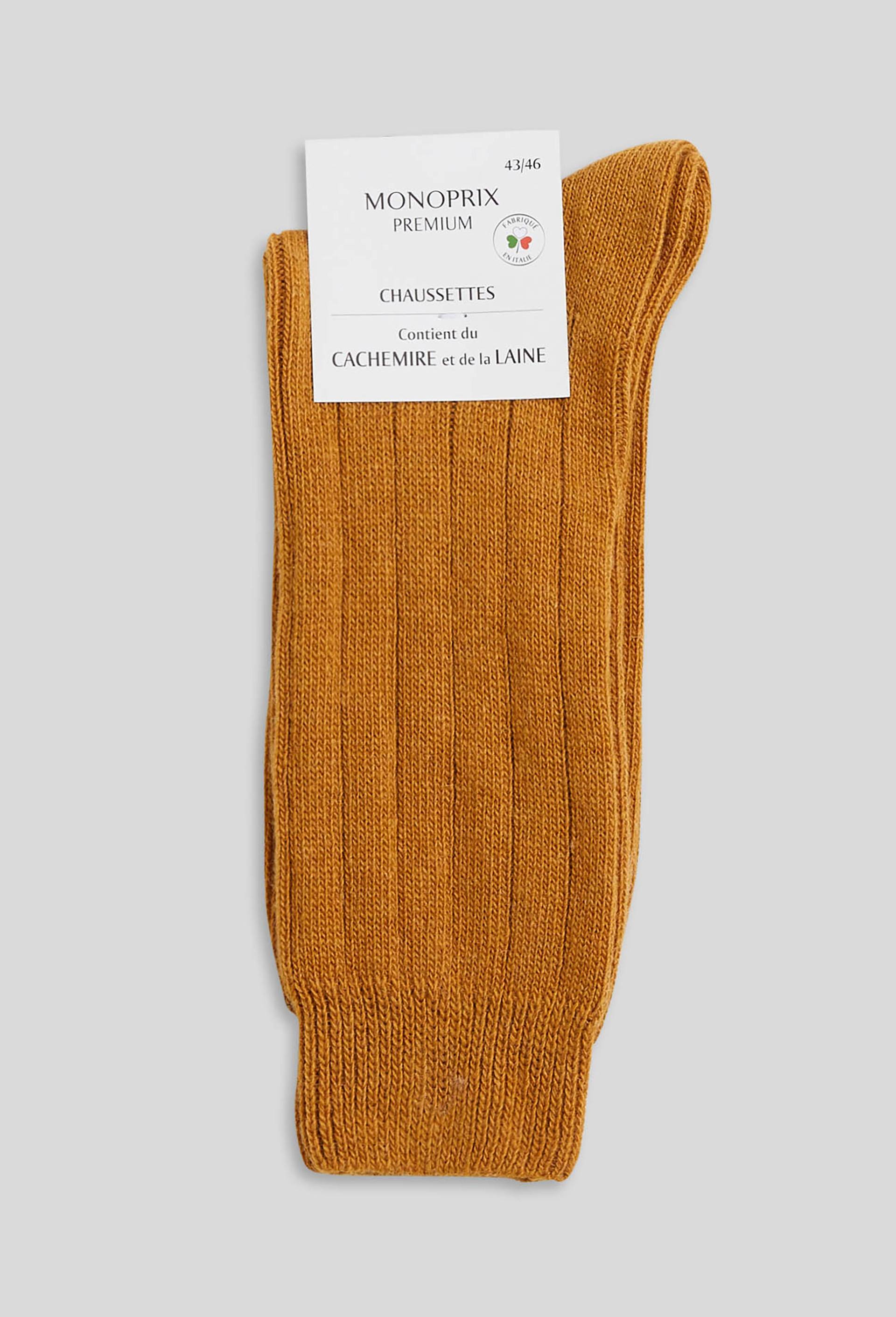 Paire de chaussette contenant du cachemire, Brun clair, large image number 0