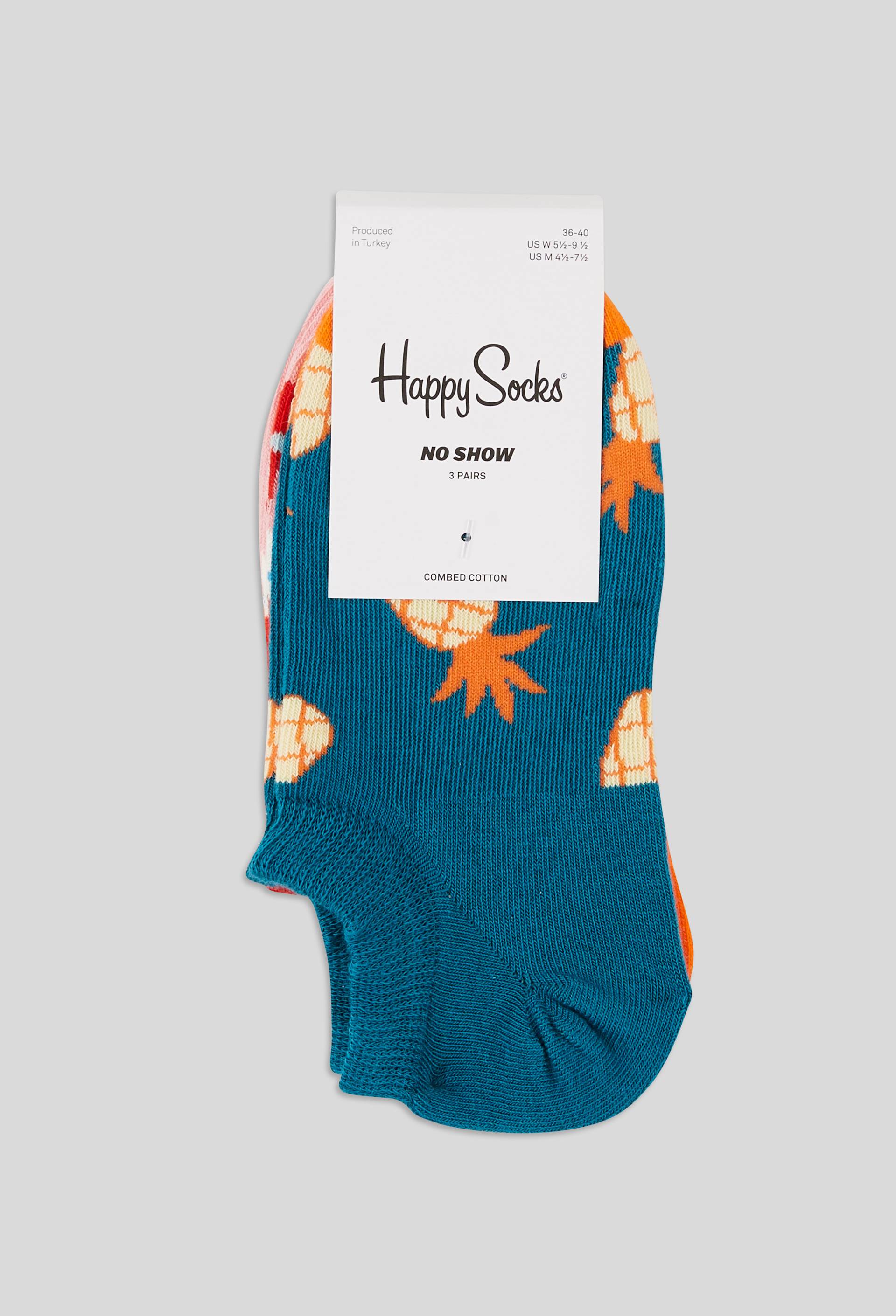 Paire de socquettes fantaisie en coton HAPPYSOCKS, Orange, large image number 0
