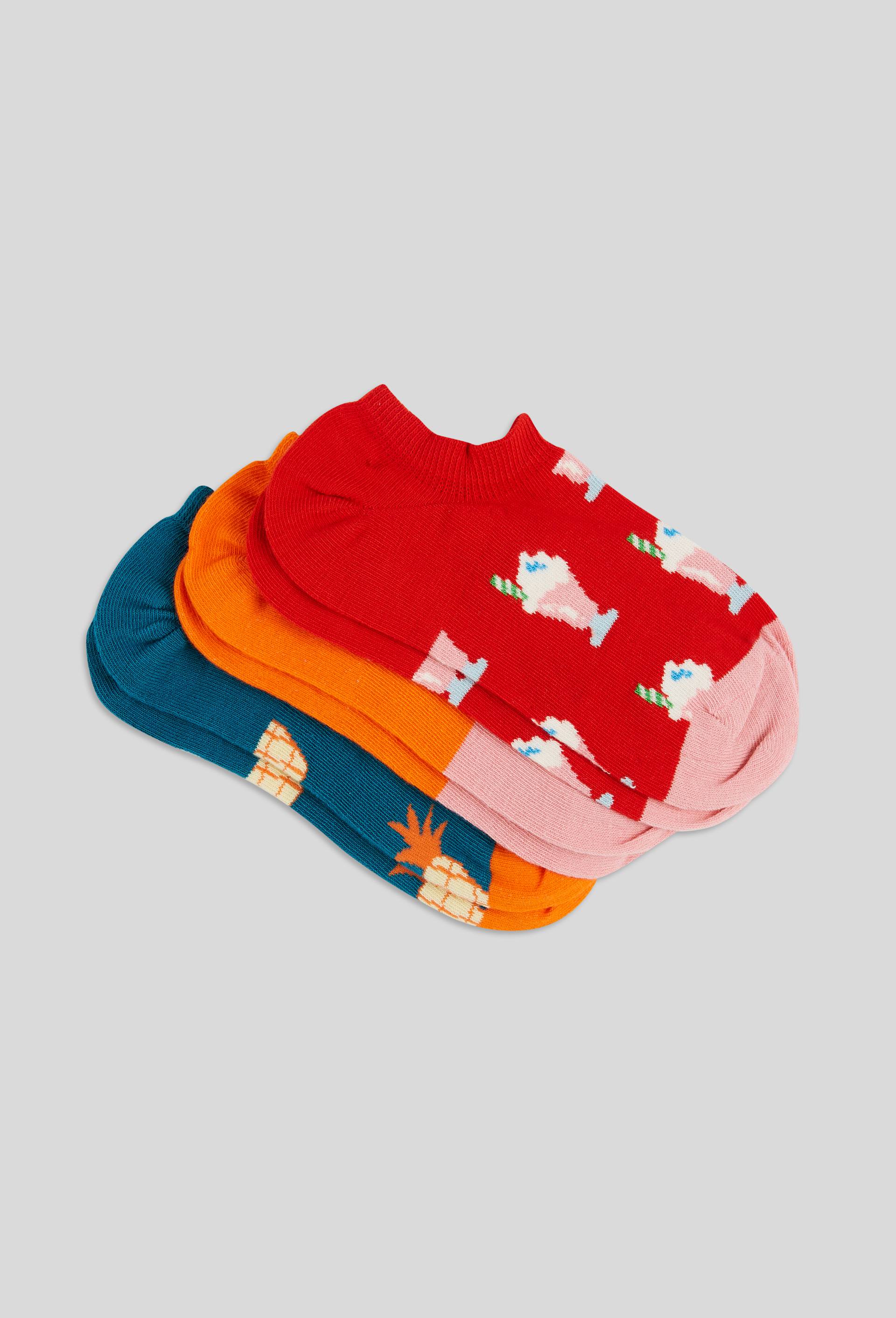 Paire de socquettes fantaisie en coton HAPPYSOCKS, Orange, large image number 1.0