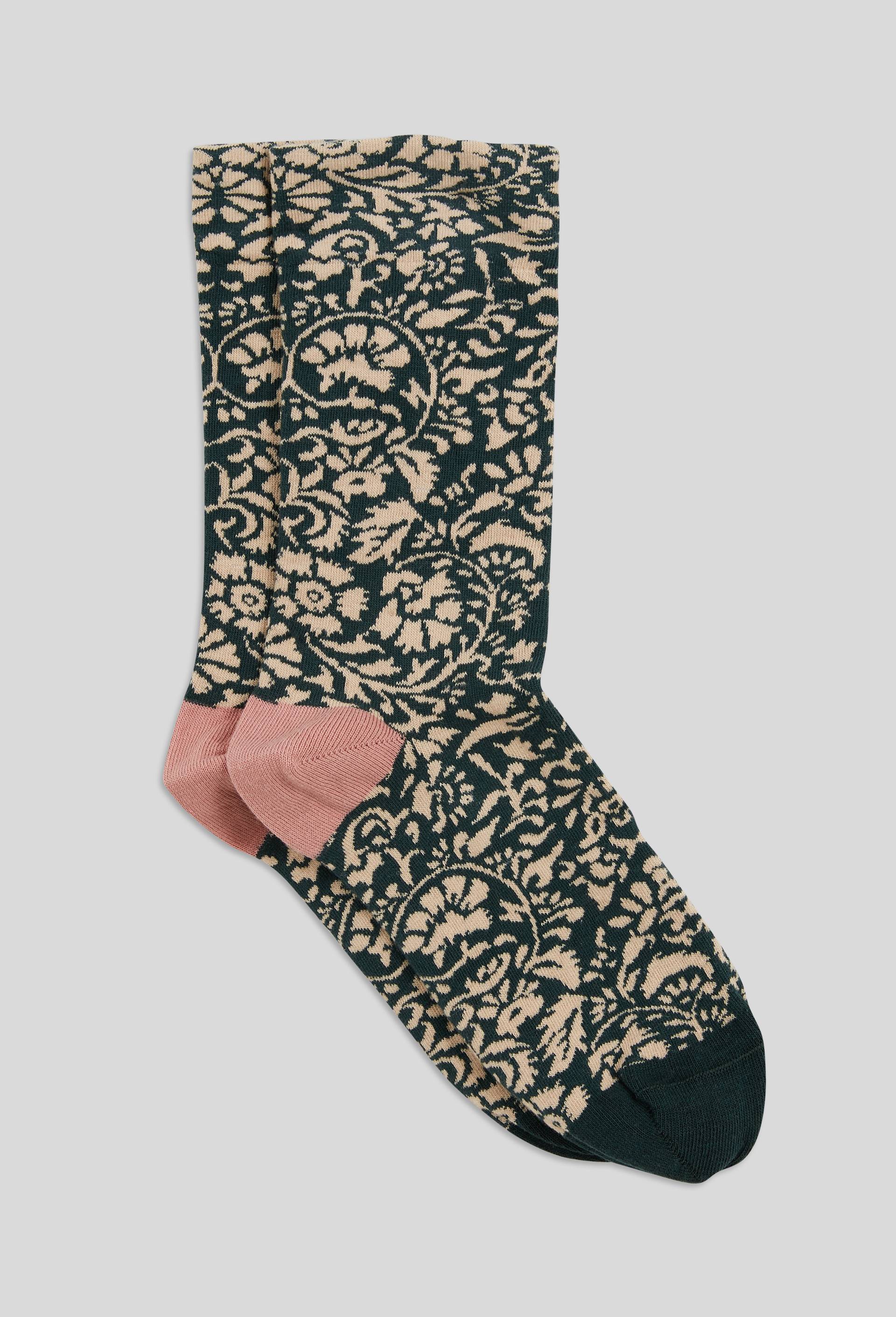 Paire de chaussette fantaisie en coton PREMIUM, Vert fonc&eacute;, large image number 0