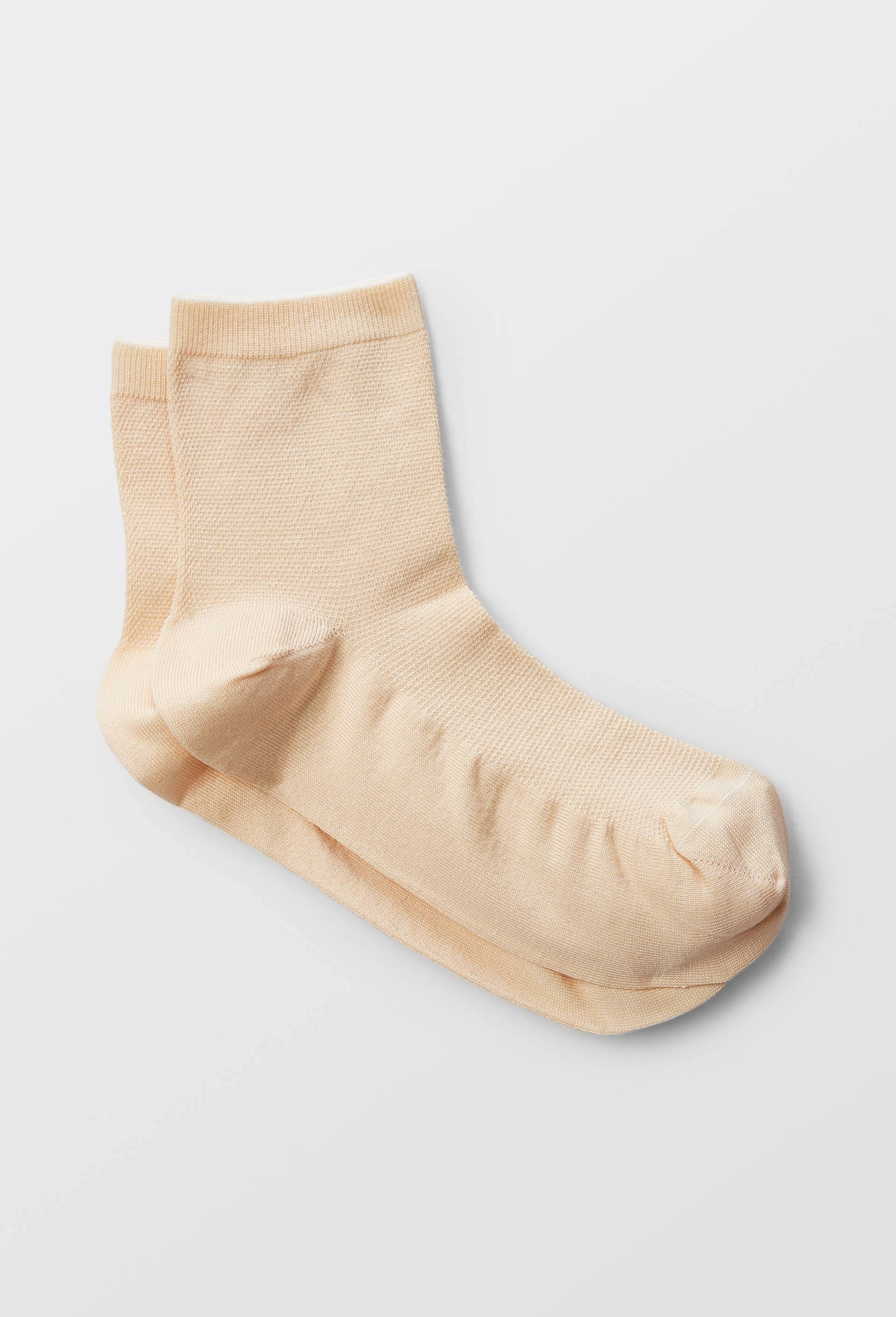 Paire de chaussettes en laine merinos, Brun clair, swatch image