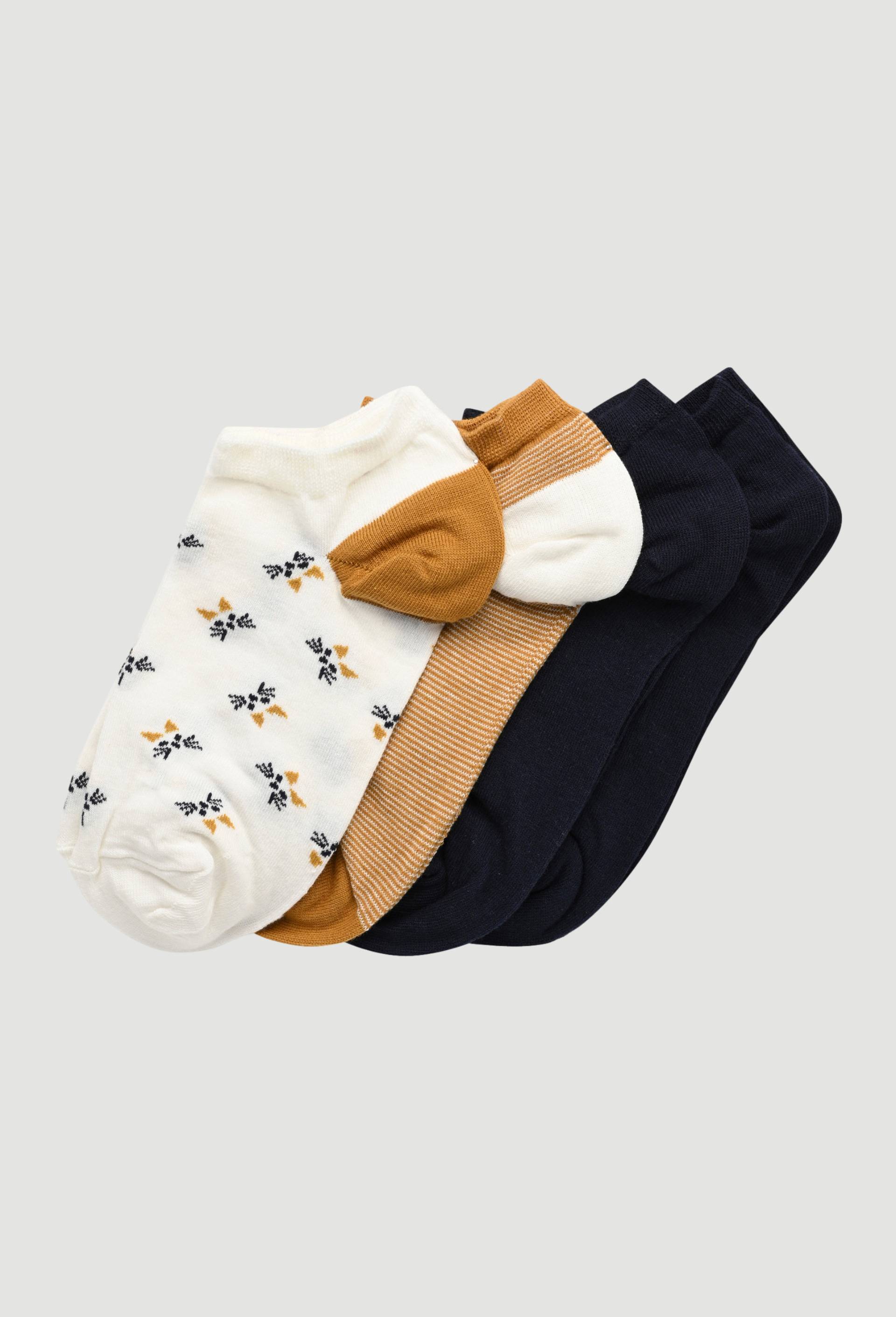 Lot de 4 paires de mini-socquettes fantaisie &agrave; motifs chat en coton, Gris, large image number 1