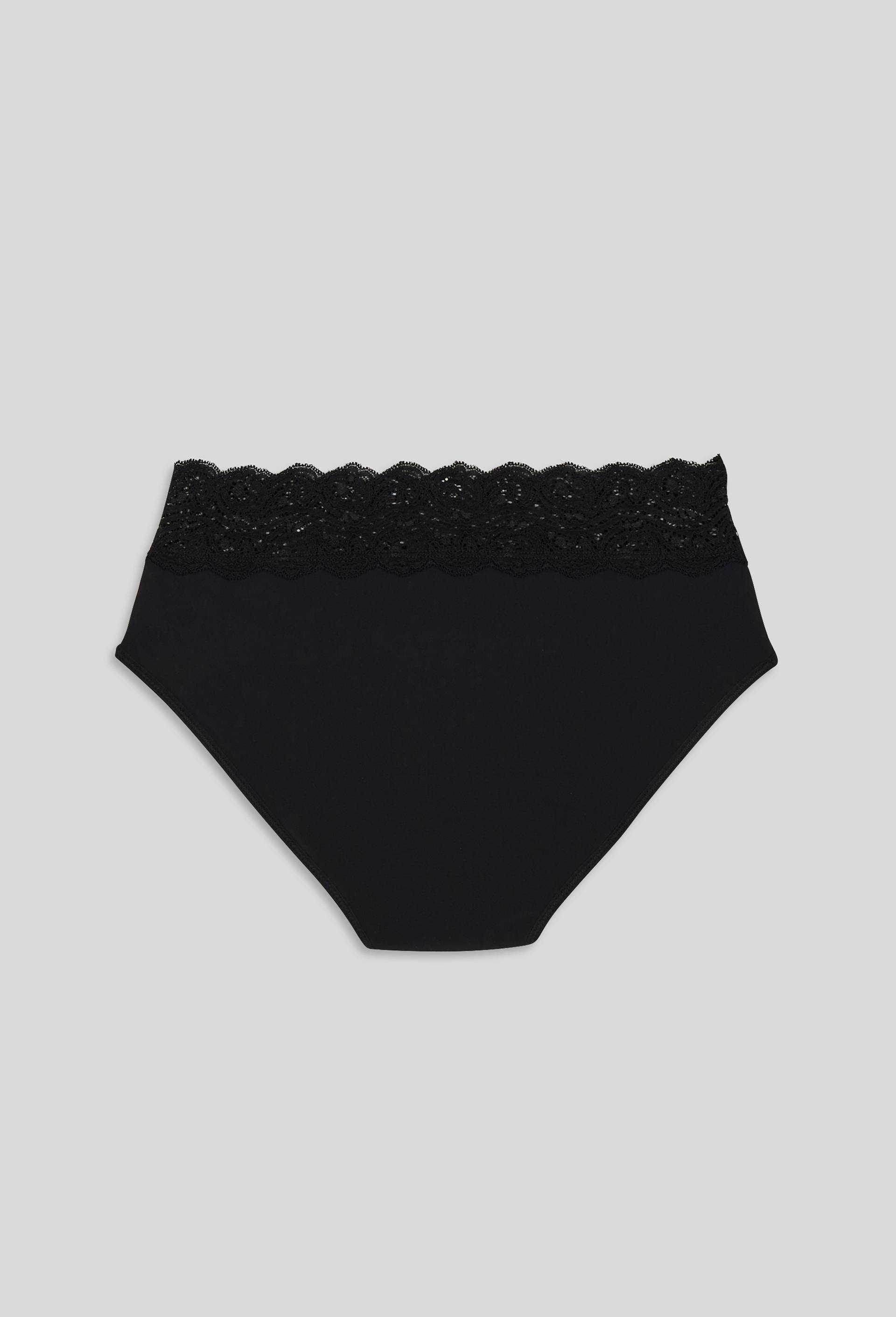 Culotte menstruelle flux abondant en coton Rejanne, certifi&eacute; OEKO-TEX, Noir, large image number 1
