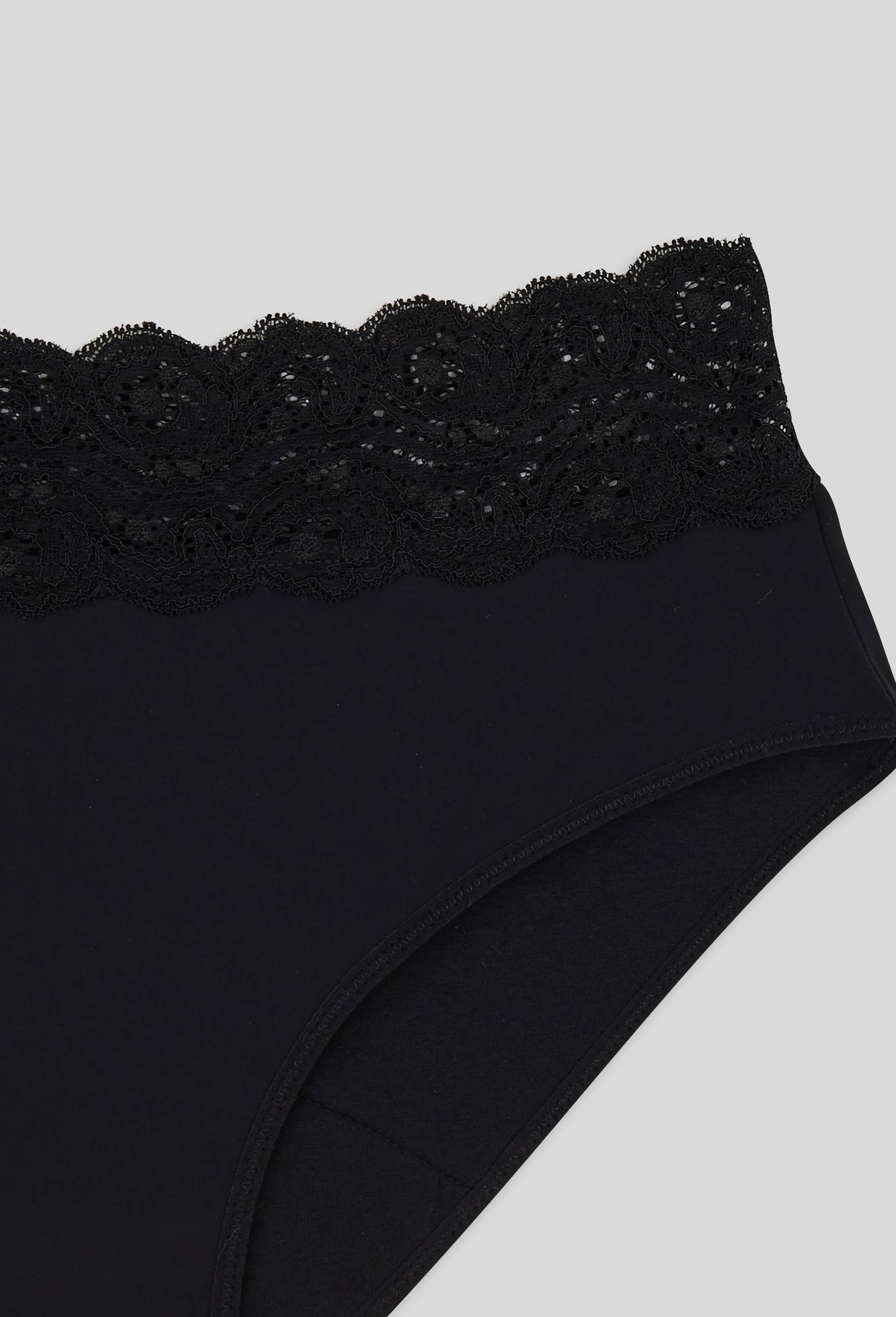 Culotte menstruelle flux abondant en coton Rejanne, certifi&eacute; OEKO-TEX, Noir, large image number 2