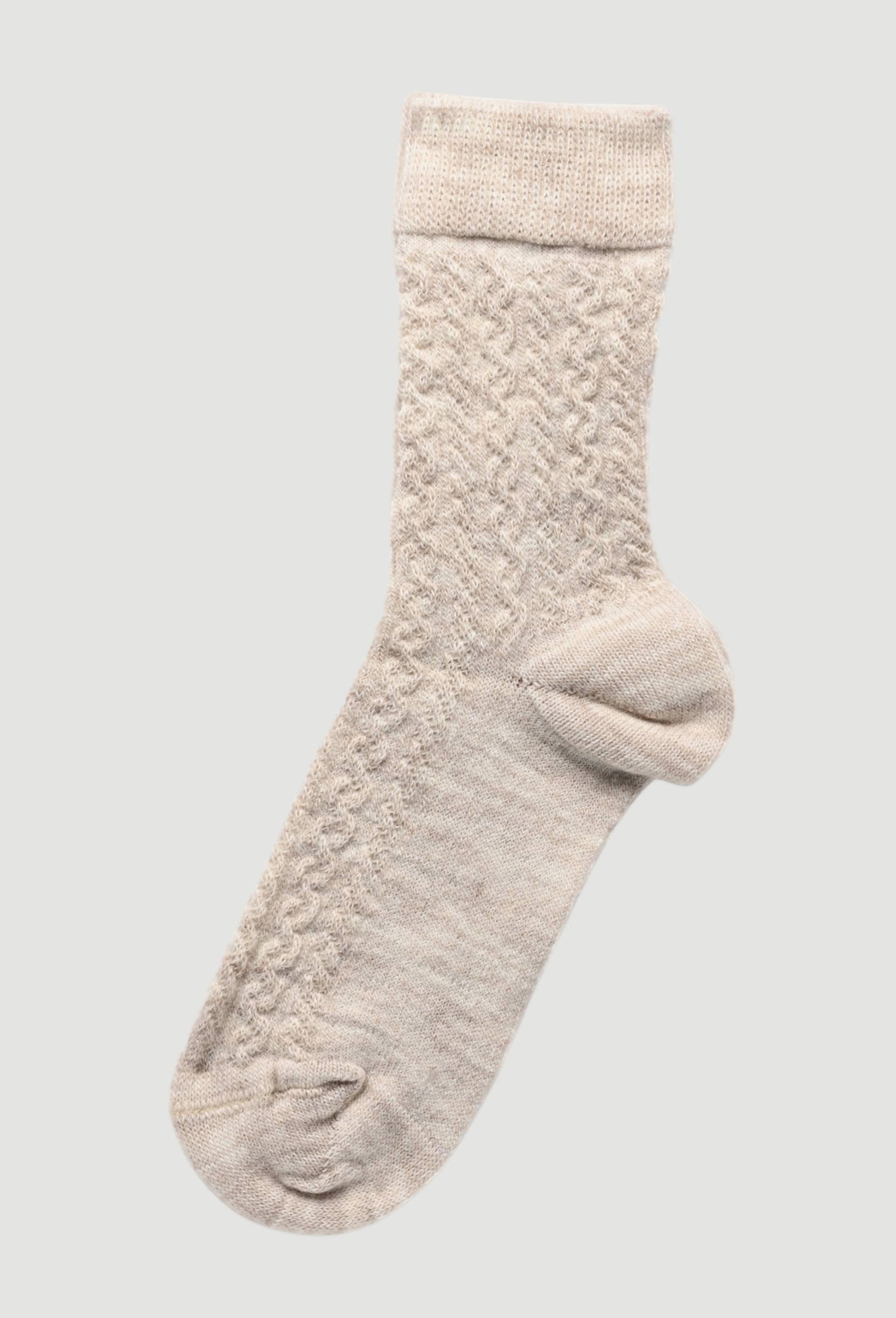 Paire de chaussette contenant de l'alpaga, Brun clair, large image number 0