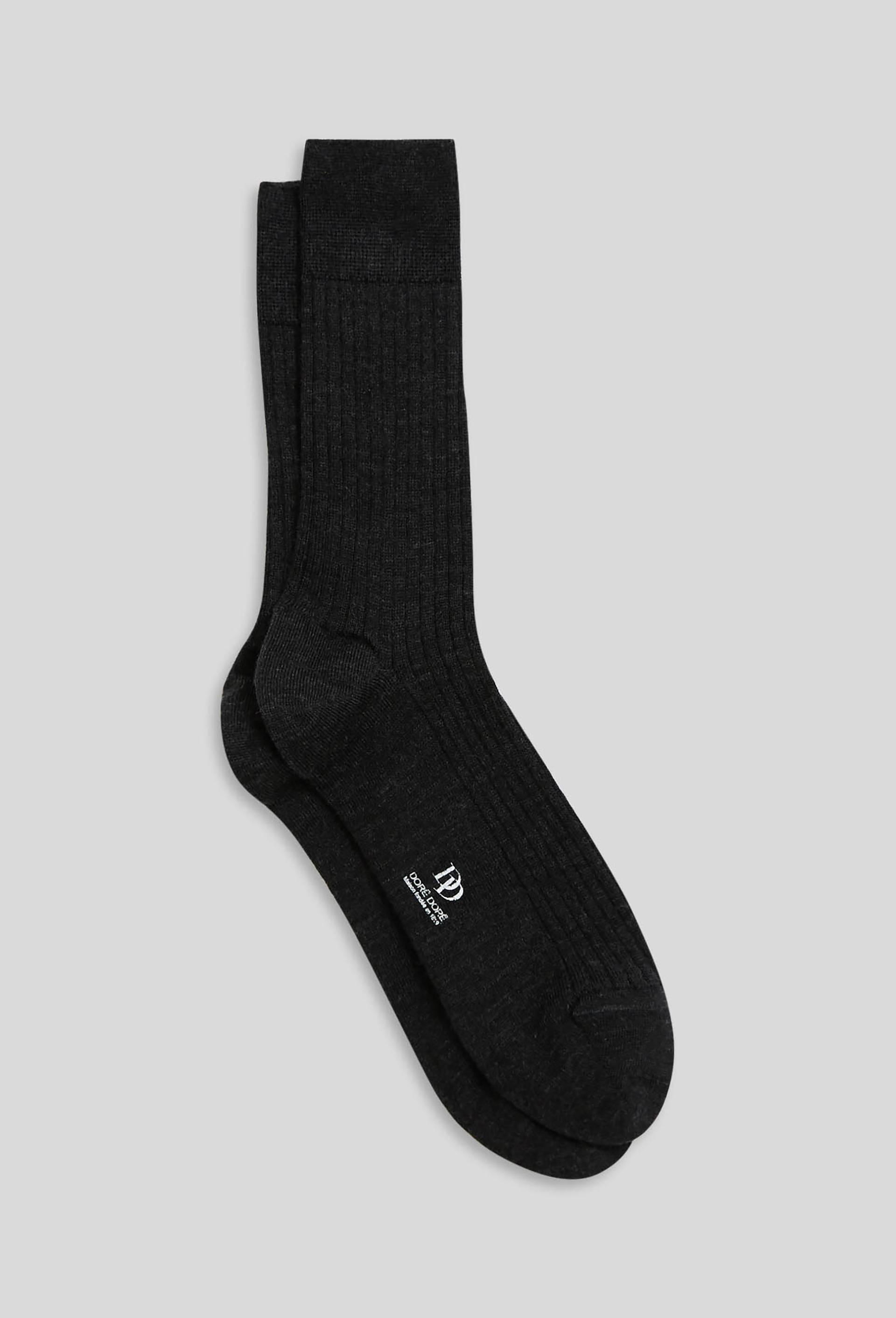 Paire de chaussette en laine et contenant du cachemire Labonal, Noir, large image number 1