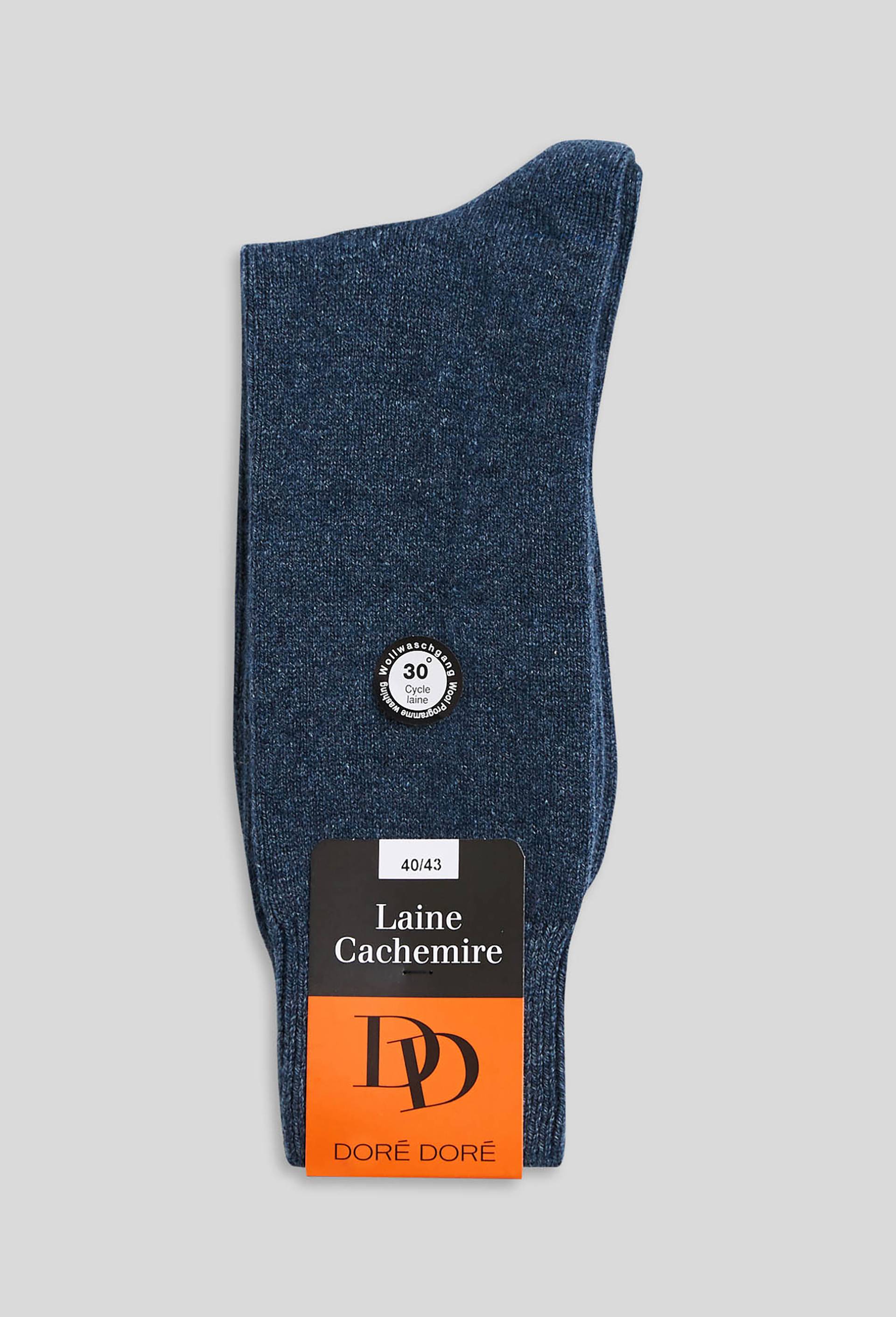 Paire de chaussettes en laine contenant du cachemire Dor&eacute; Dor&eacute;, Bleu fonc&eacute;, large image number 0