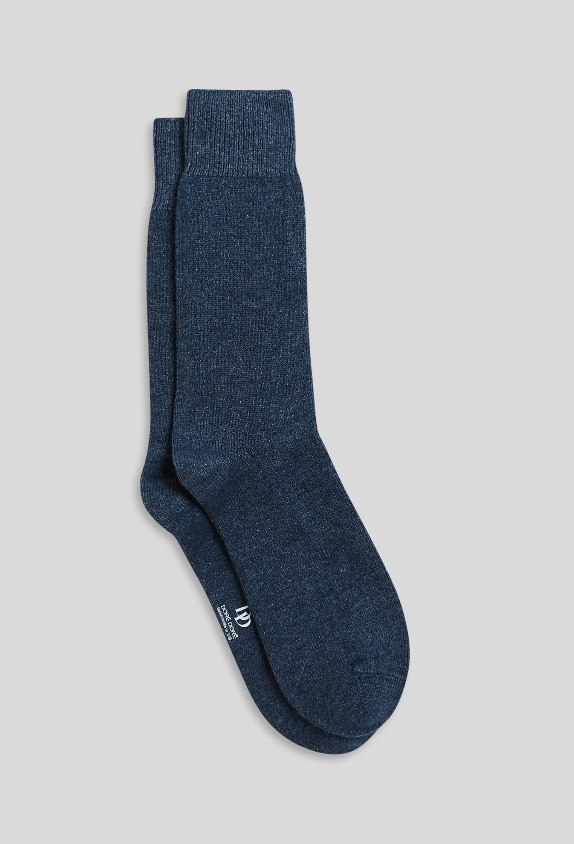 Paire de chaussettes en laine contenant du cachemire Dor&eacute; Dor&eacute;, Bleu fonc&eacute;, large image number 1.0