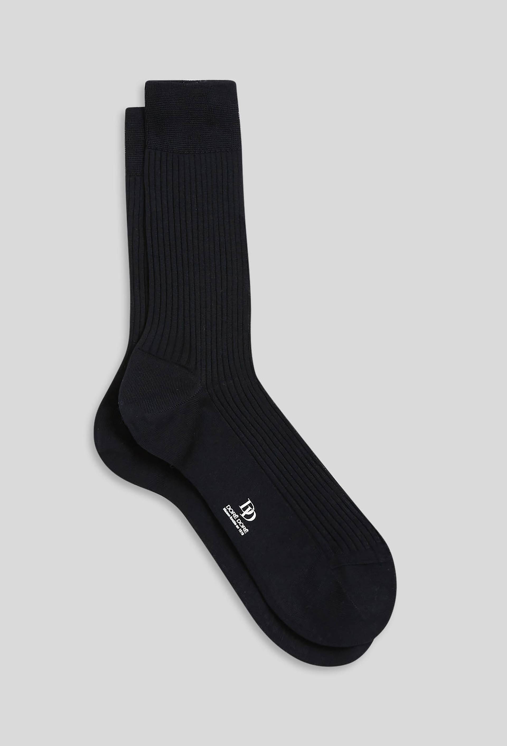 Paire de chaussettes en fil d'&eacute;cosse Dor&eacute; Dor&eacute;, Bleu fonc&eacute;, large image number 1