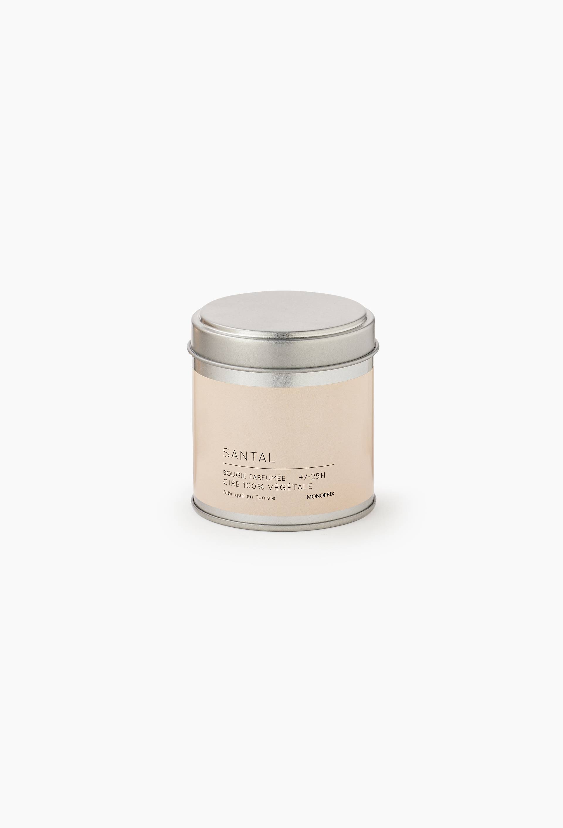Bougie pot m&eacute;tal Santal, , large image number 0