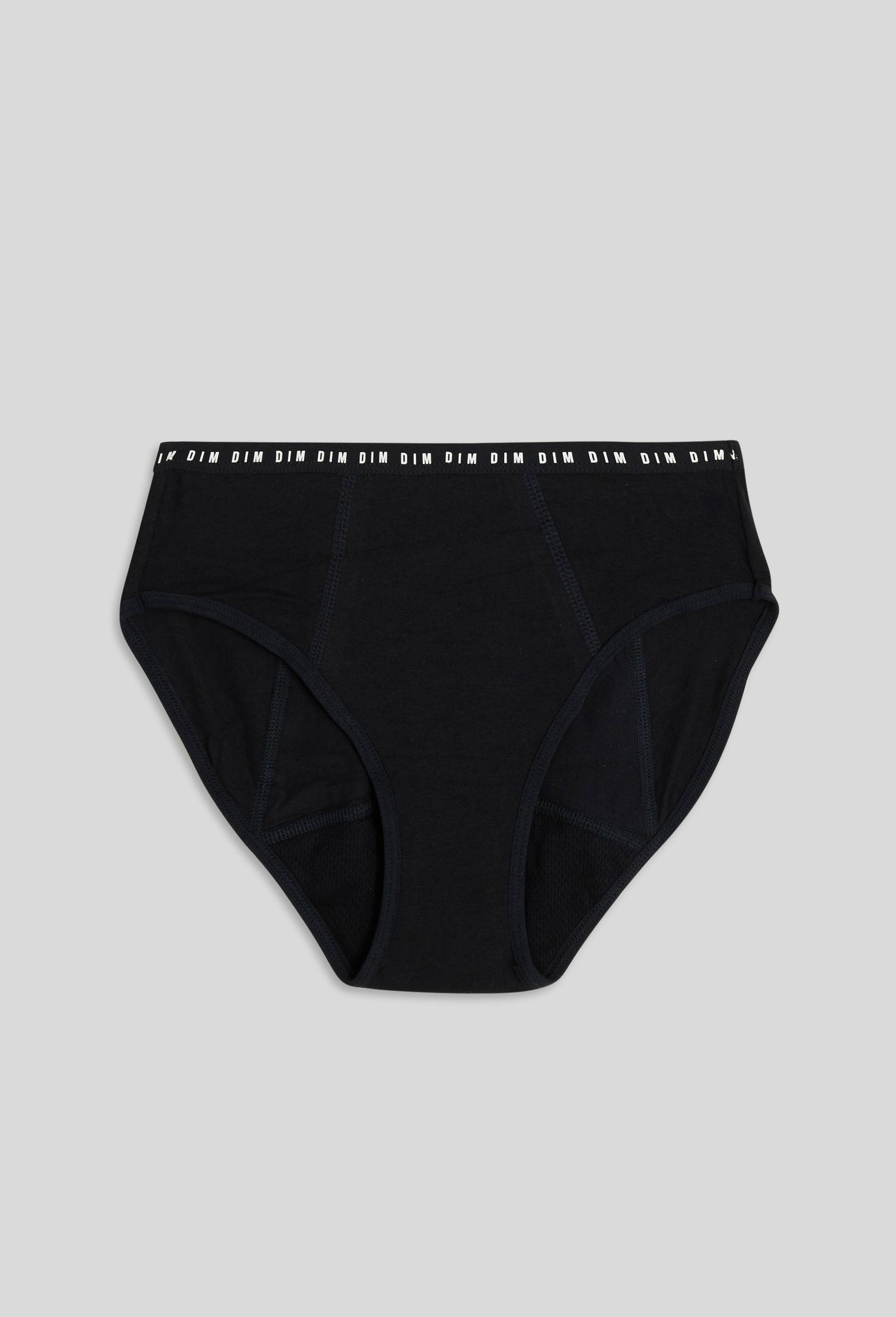 Culotte menstruelle flux abondant en coton BIO, DIM protect, Noir, large image number 0