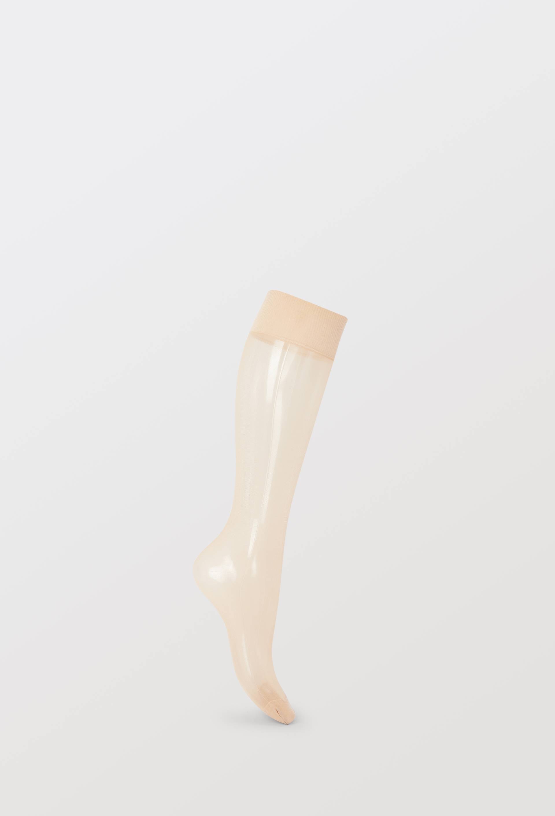 Lot de 2 paires de mi bas voile ULTRA RESIST DIM, certifi&eacute; OEKO-TEX, Brun clair, swatch image