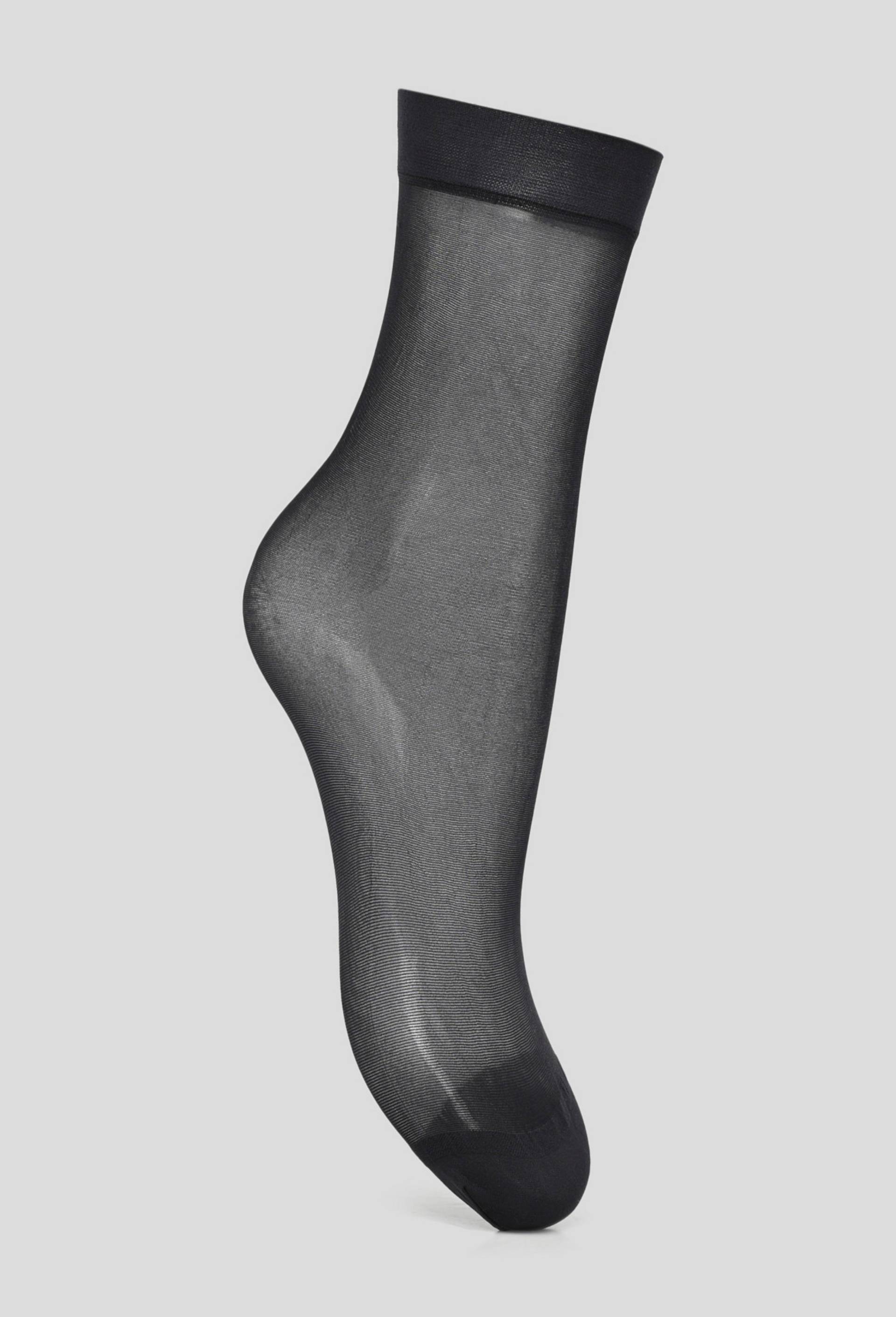Lot de 2 paires de socquettes voile ULTRA RESIST DIM, certifi&eacute; OEKO-TEX, Noir, large image number 1