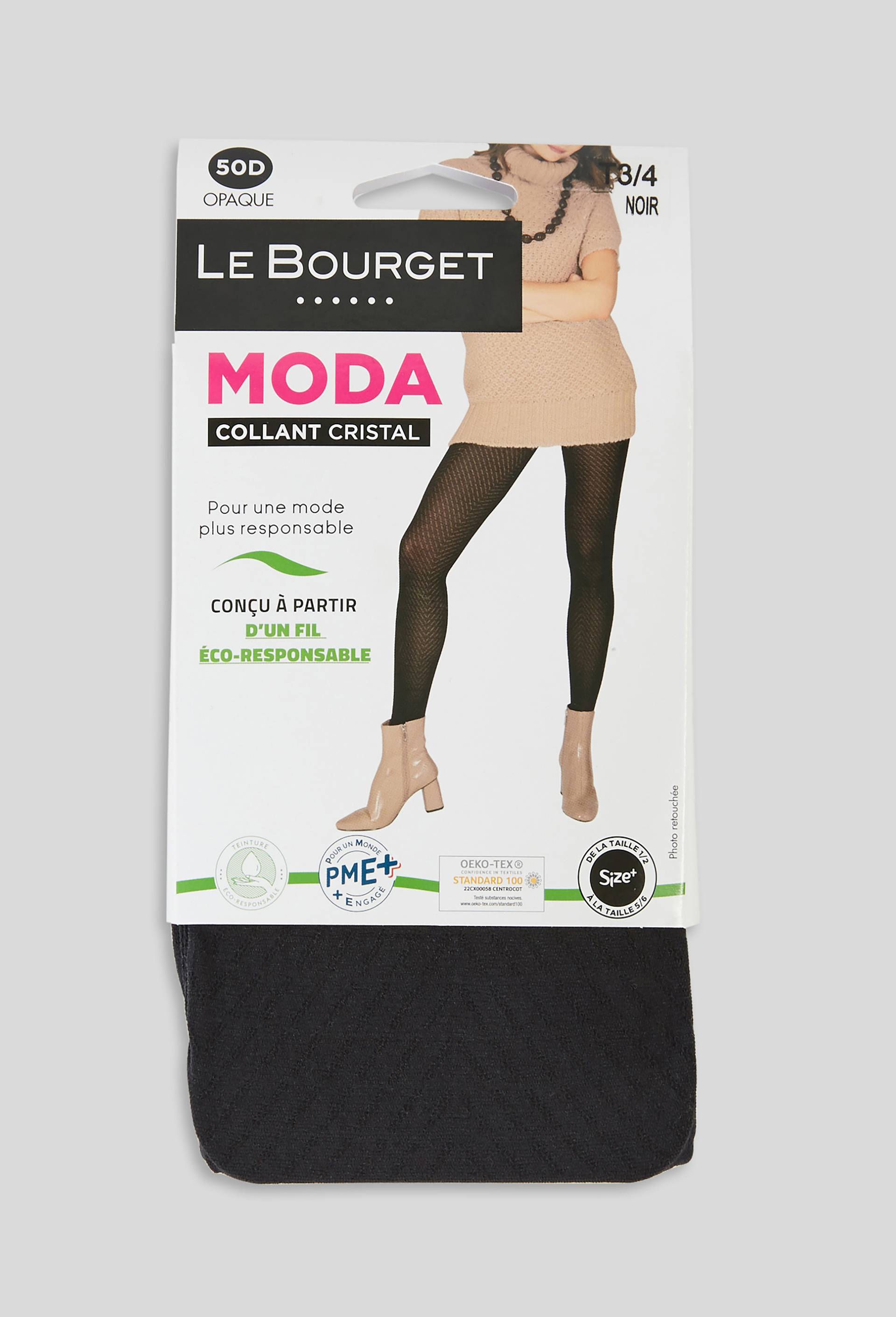 Collant chaud opaque Le Bourget, certifié OEKO-TEX, Noir, large image number 0