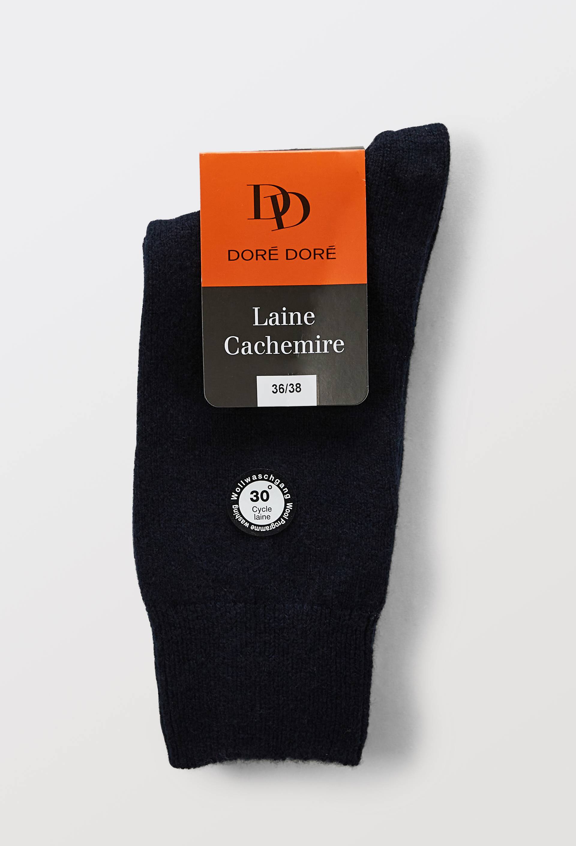Paire de chaussettes contenant du cachemire Dor&eacute; Dor&eacute;, Bleu fonc&eacute;, large image number 1