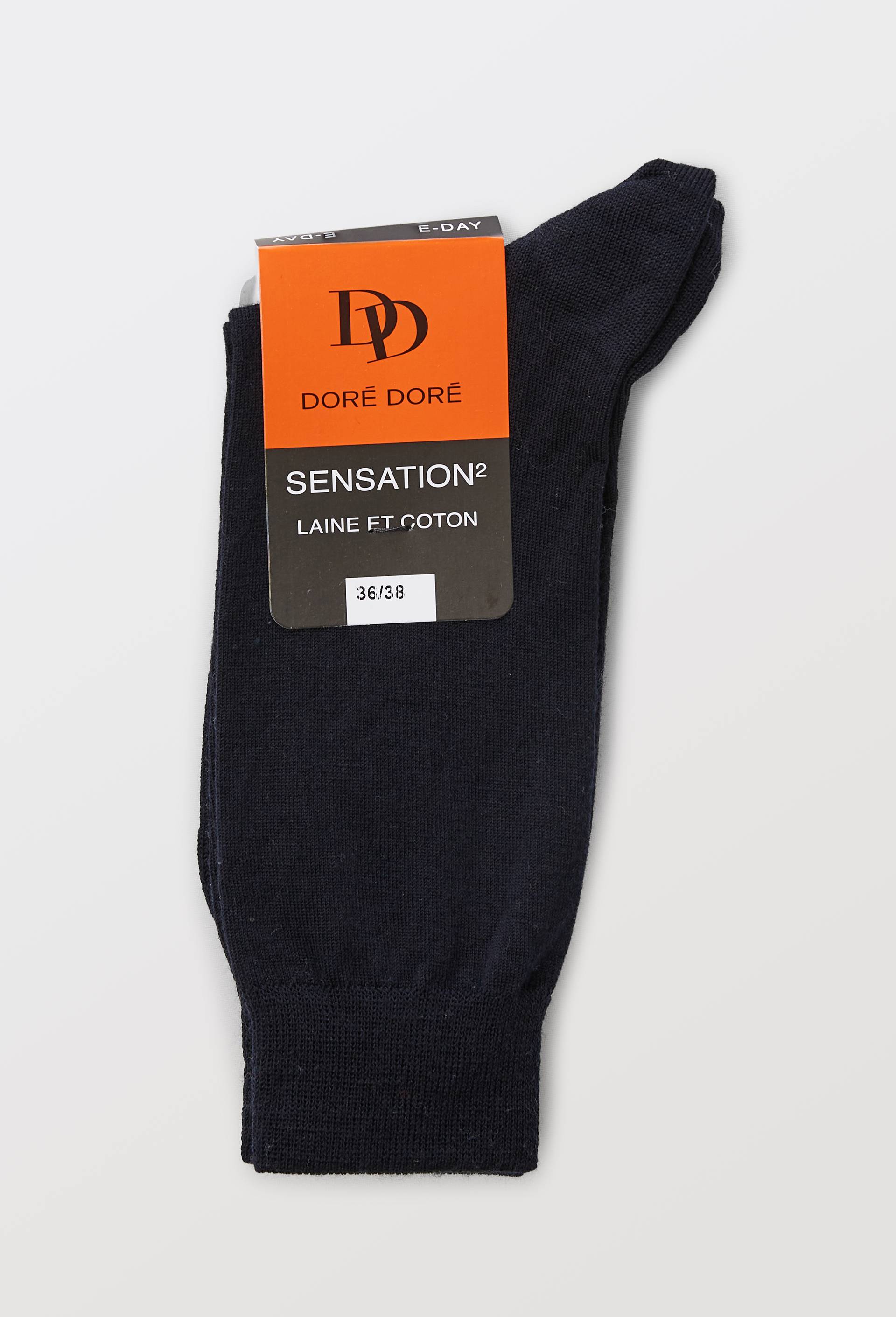 Paire de chaussettes contenant de la laine Dor&eacute; Dor&eacute;, Bleu fonc&eacute;, large image number 3