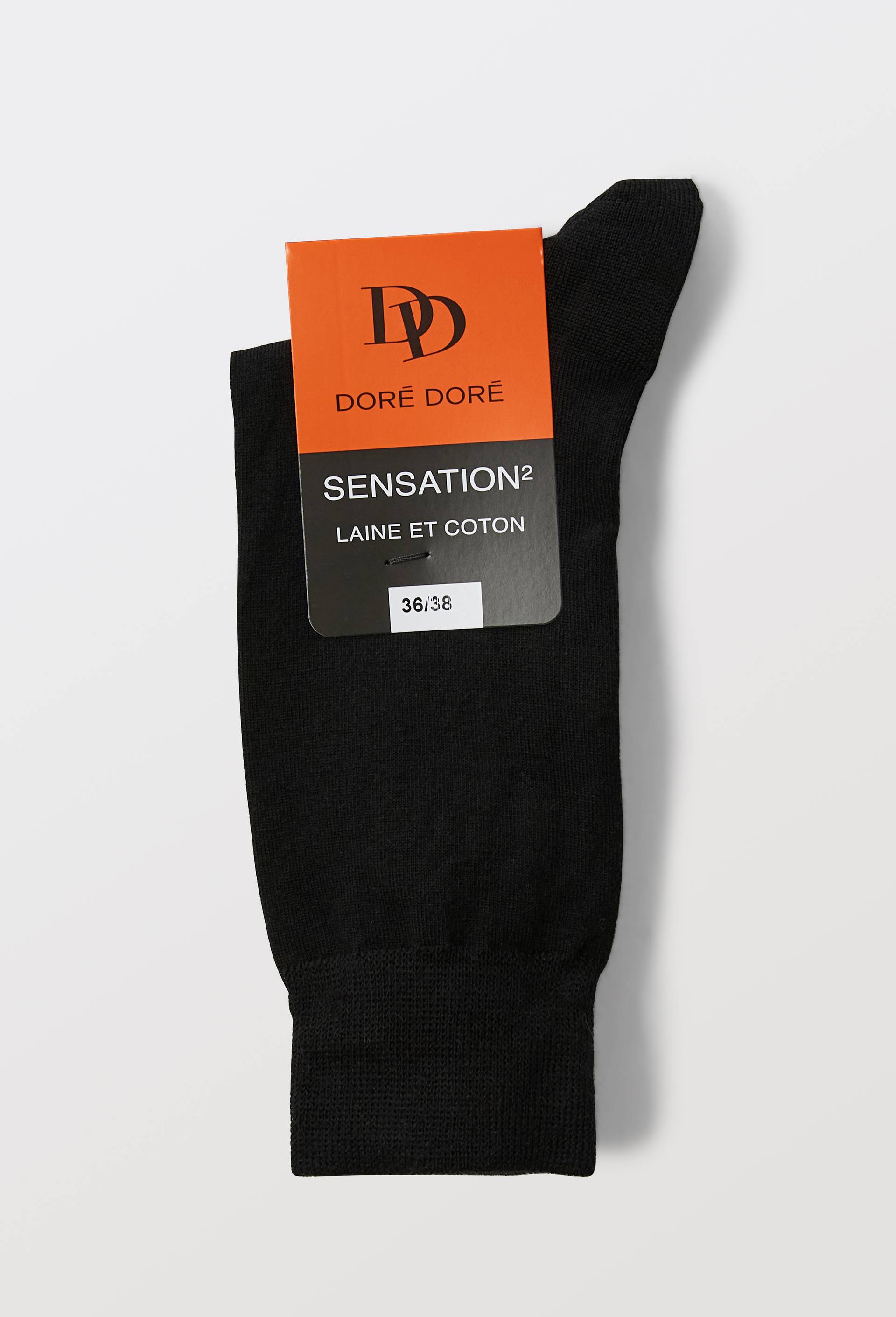Paire de chaussettes contenant de la laine Dor&eacute; Dor&eacute;, Noir, large image number 1