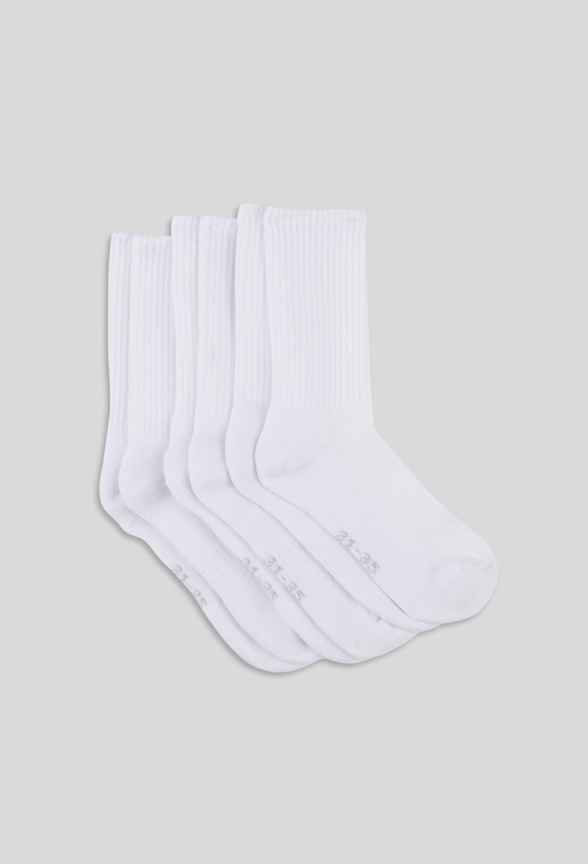 Lot de 3 paires de chaussettes sport contenant du coton BIO, Blanc, large image number 1