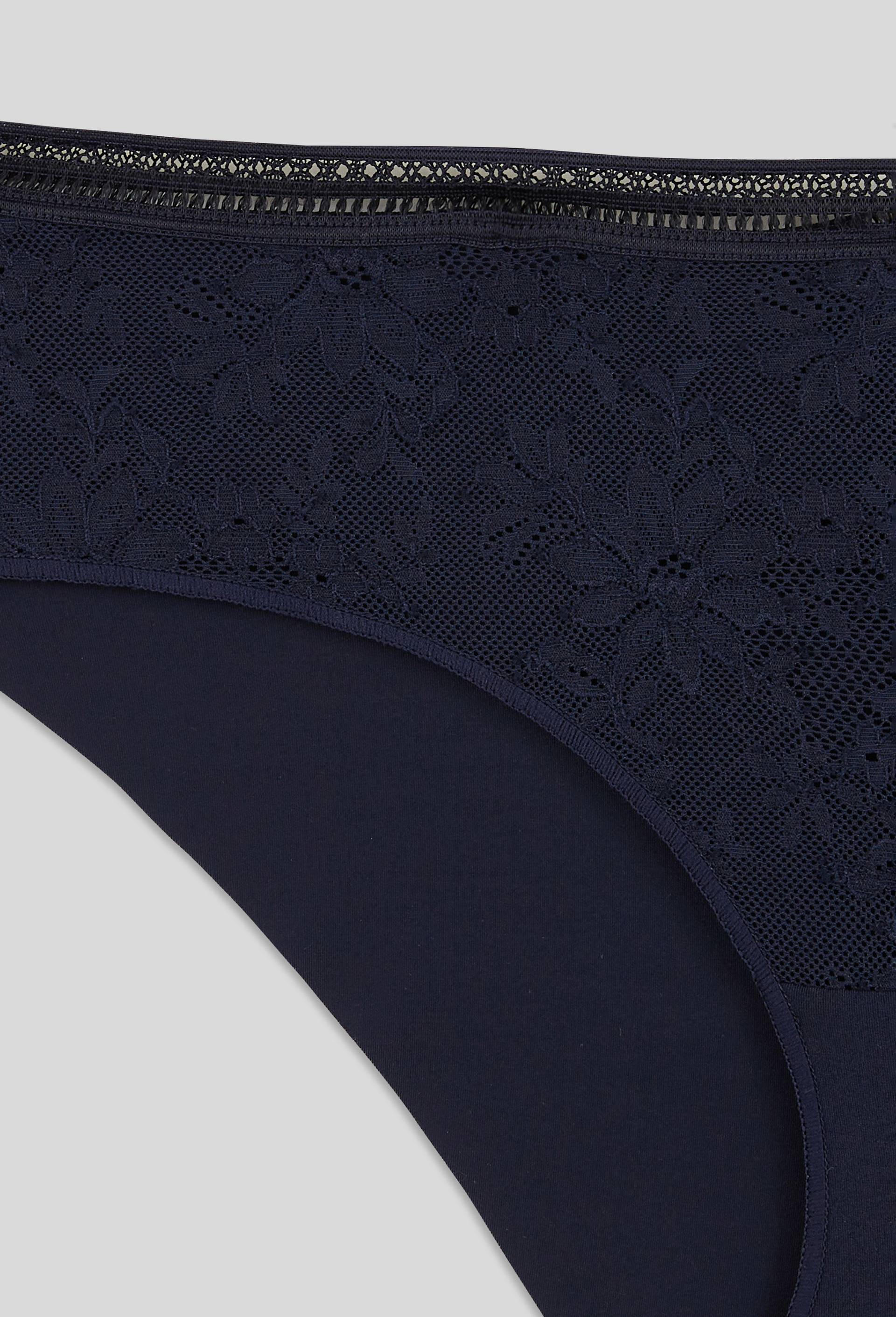 Culotte en dentelle Maison Lejaby, Bleu fonc&eacute;, large image number 2