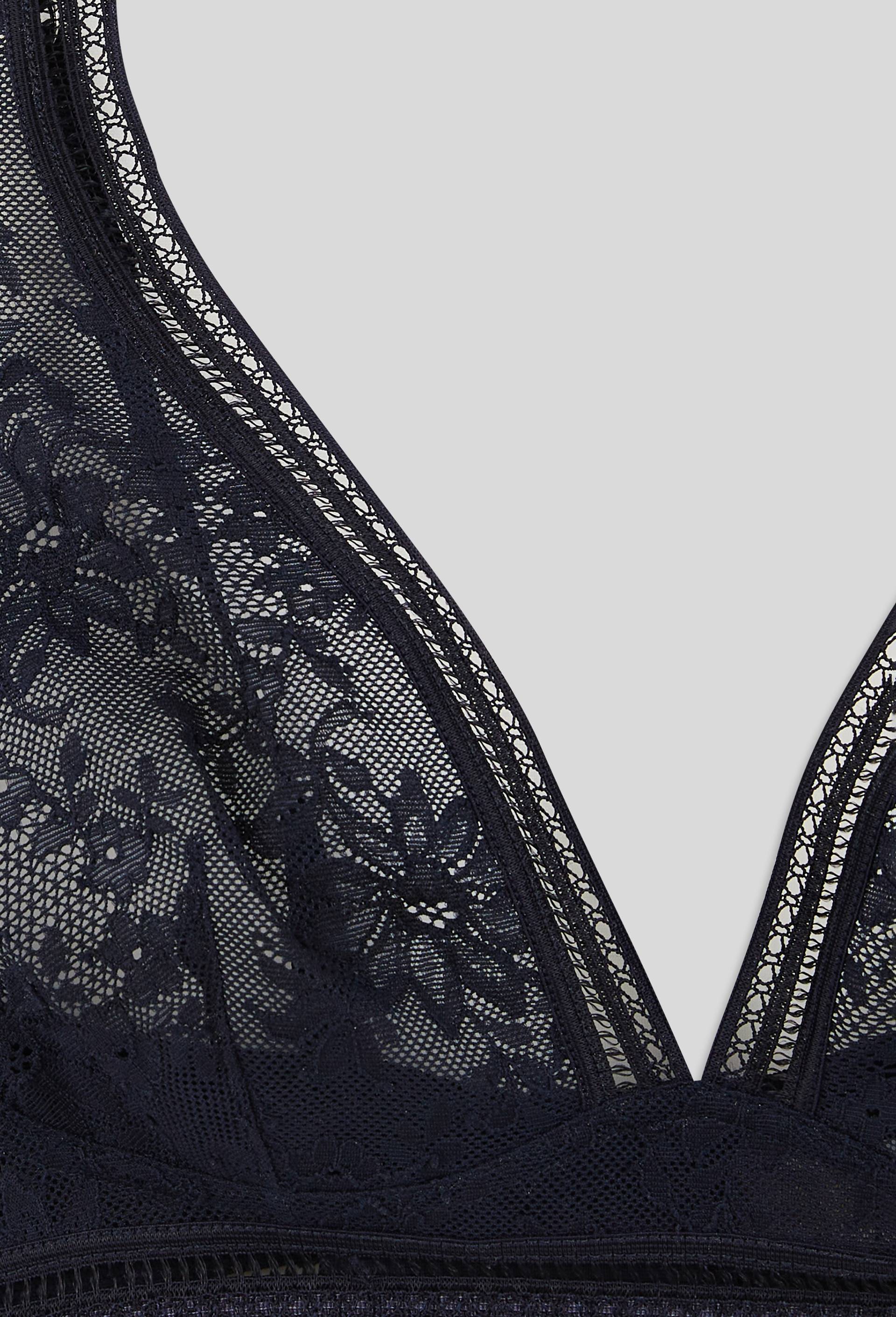 Soutien gorge sans armatures en dentelle Maison Lejaby, Bleu fonc&eacute;, large image number 2