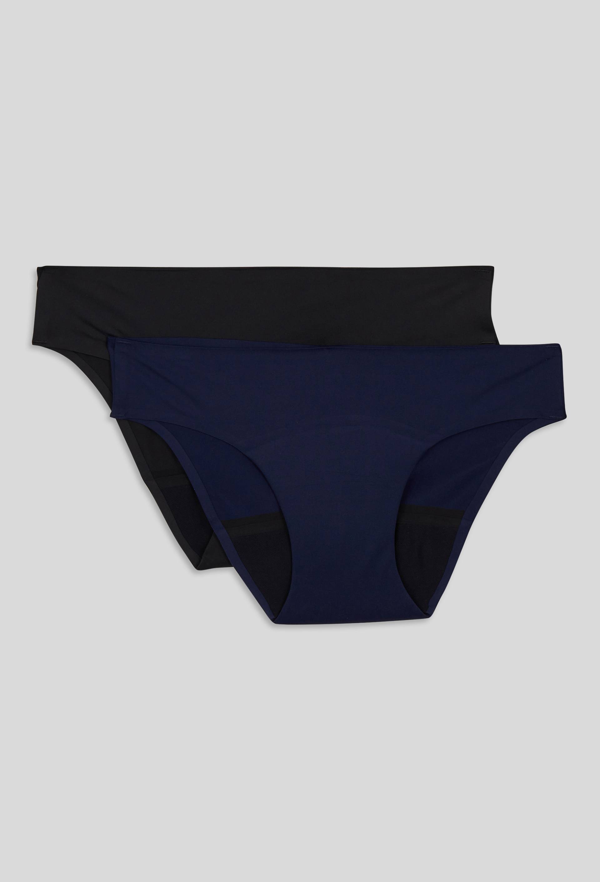 Lot de 2 culottes menstruelles flux abondant Smoon, certifié OEKO-TEX, Noir, large image number 1