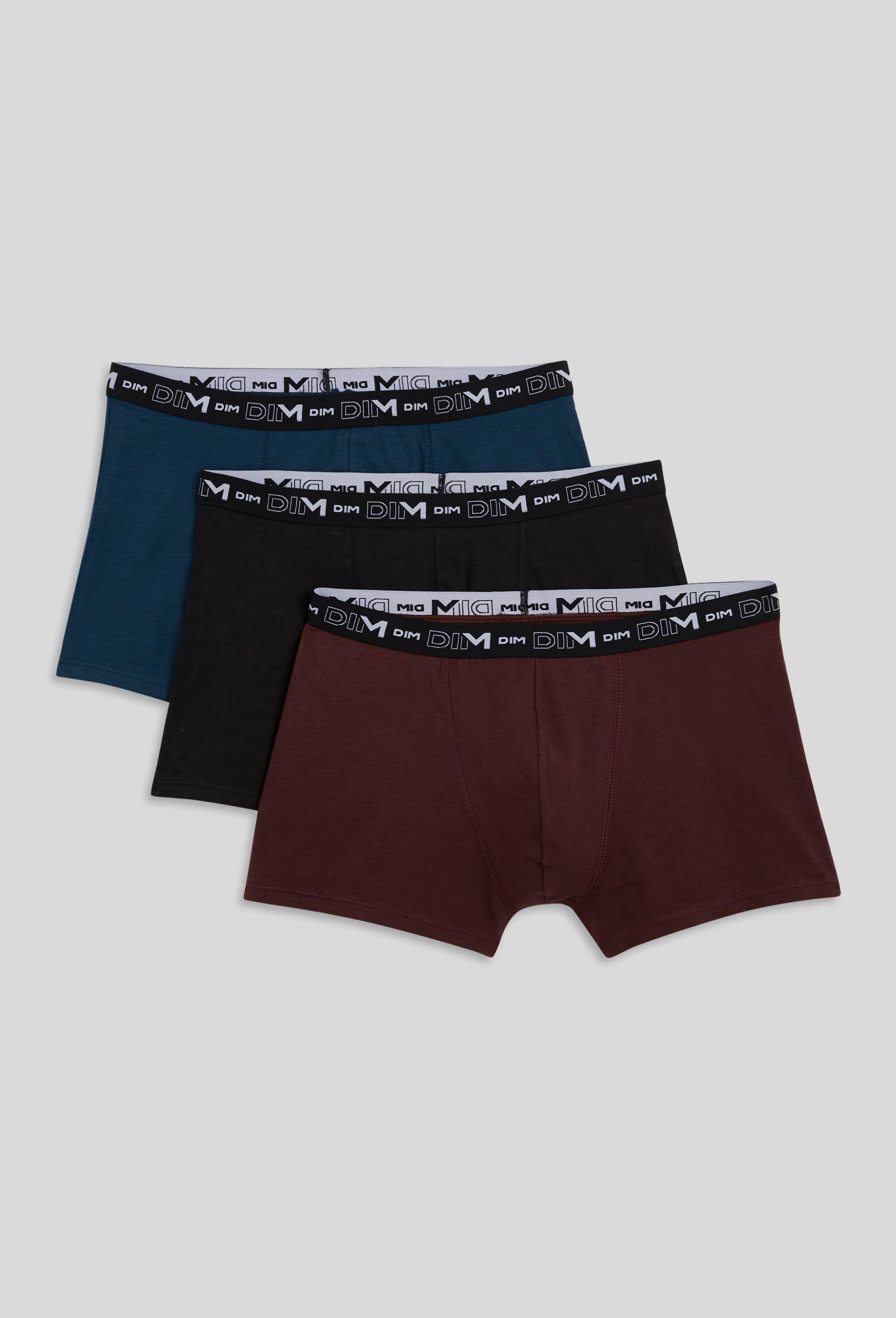 Lot de 3 boxers en coton MULTIPACK DIM, Rouge fonc&eacute;, large image number 0