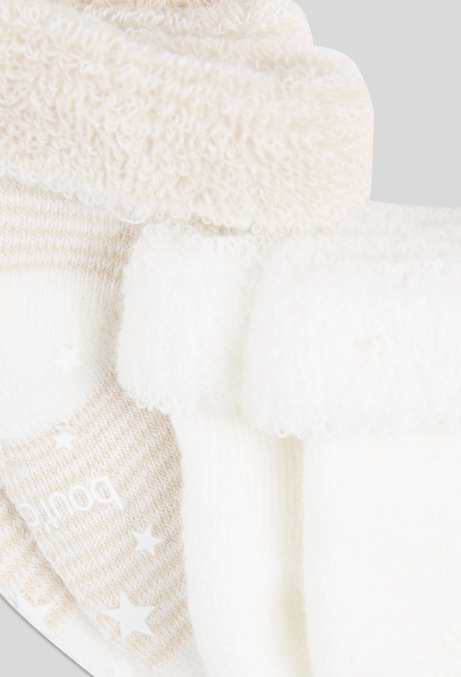 Lot de 2 paires de chaussettes bouclettes contenant du coton BIO, Blanc, large image number 1