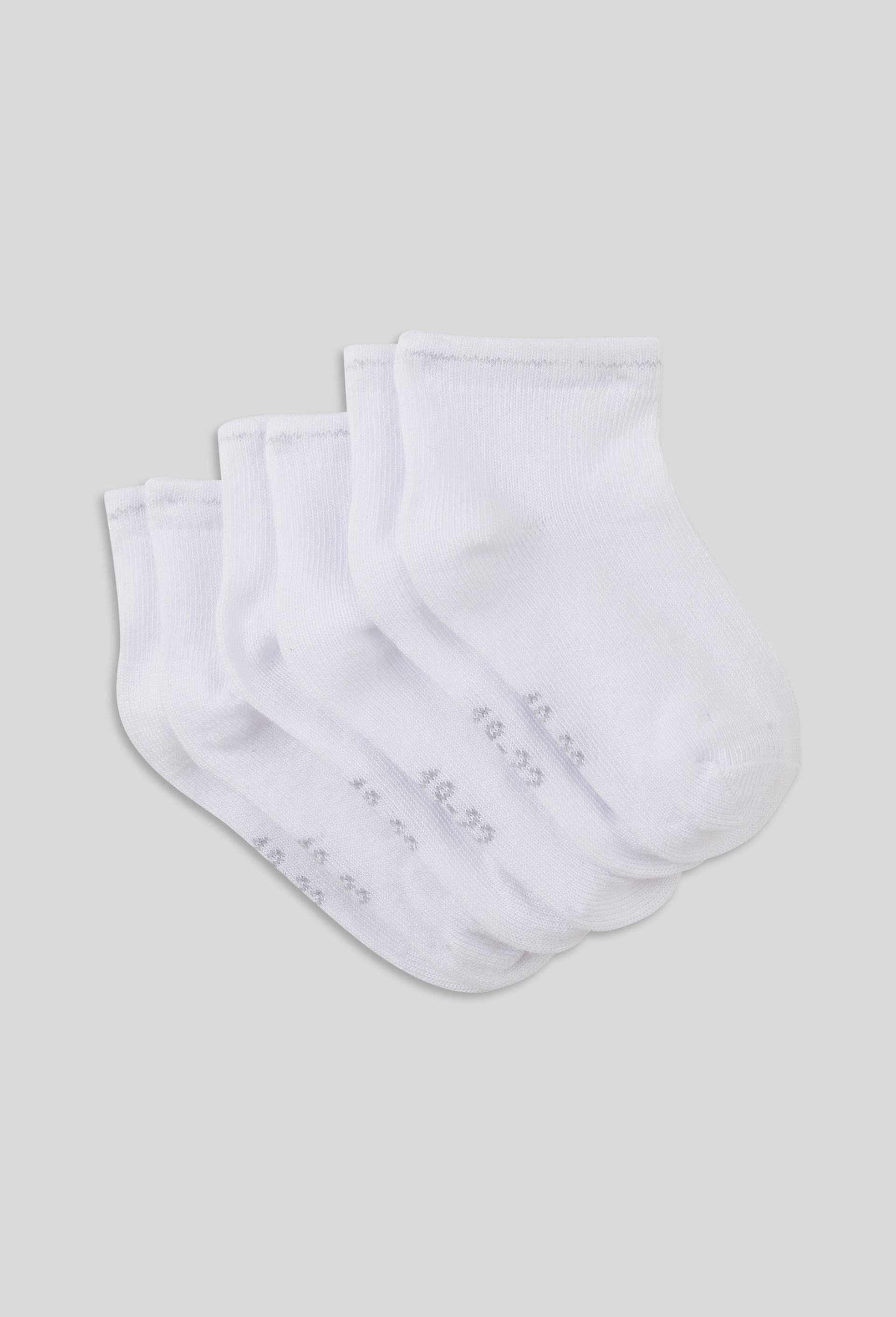 Lot de 3 paires de socquettes unis contenant du coton BIO GOTS, Blanc, large image number 0