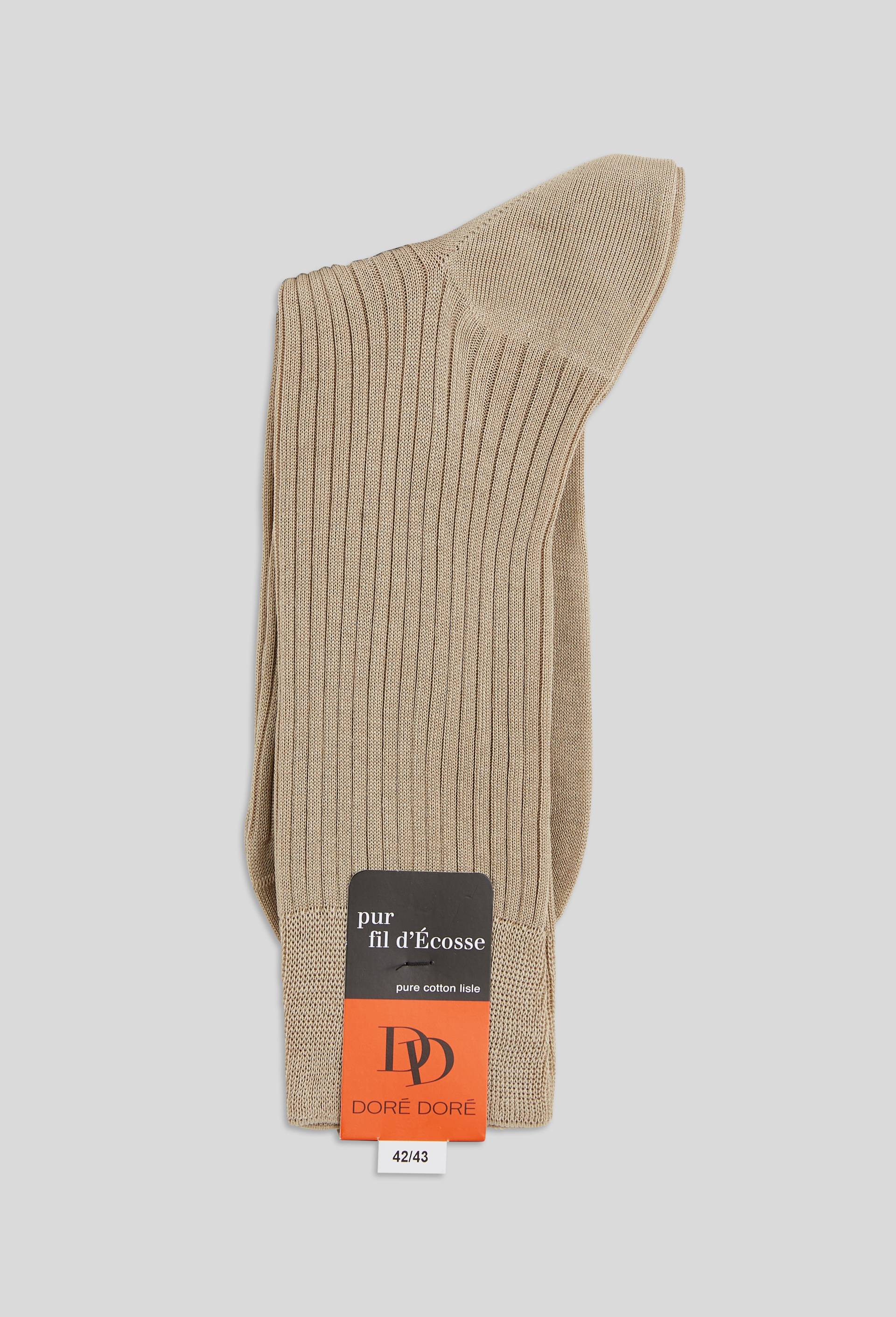 Paire de chaussettes en fil d'&eacute;cosse Dor&eacute; Dor&eacute;, Brun clair, swatch image
