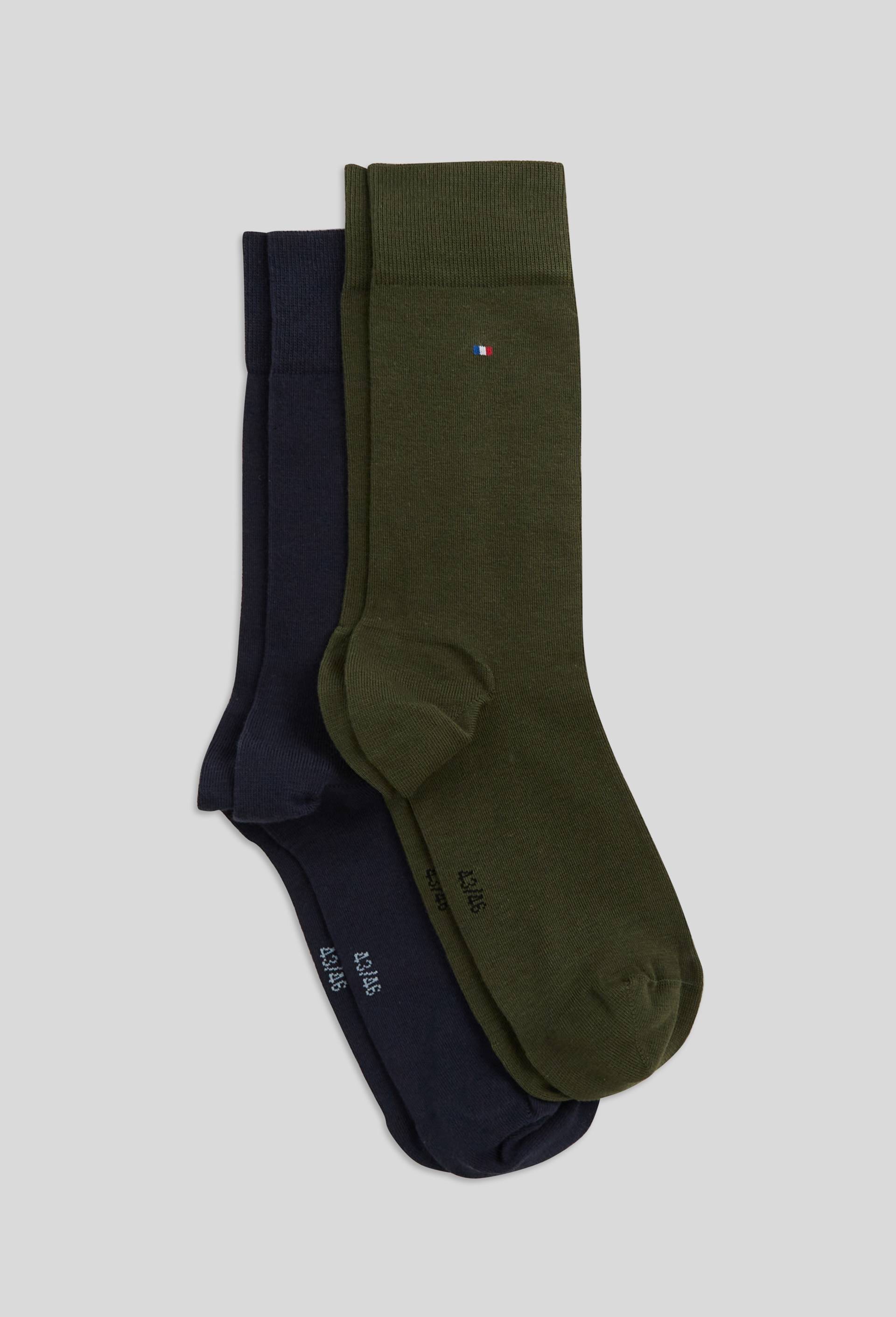 Lot de 2 paires de chaussettes en coton Fabrication Fran&ccedil;aise, Vert fonc&eacute;, large image number 0