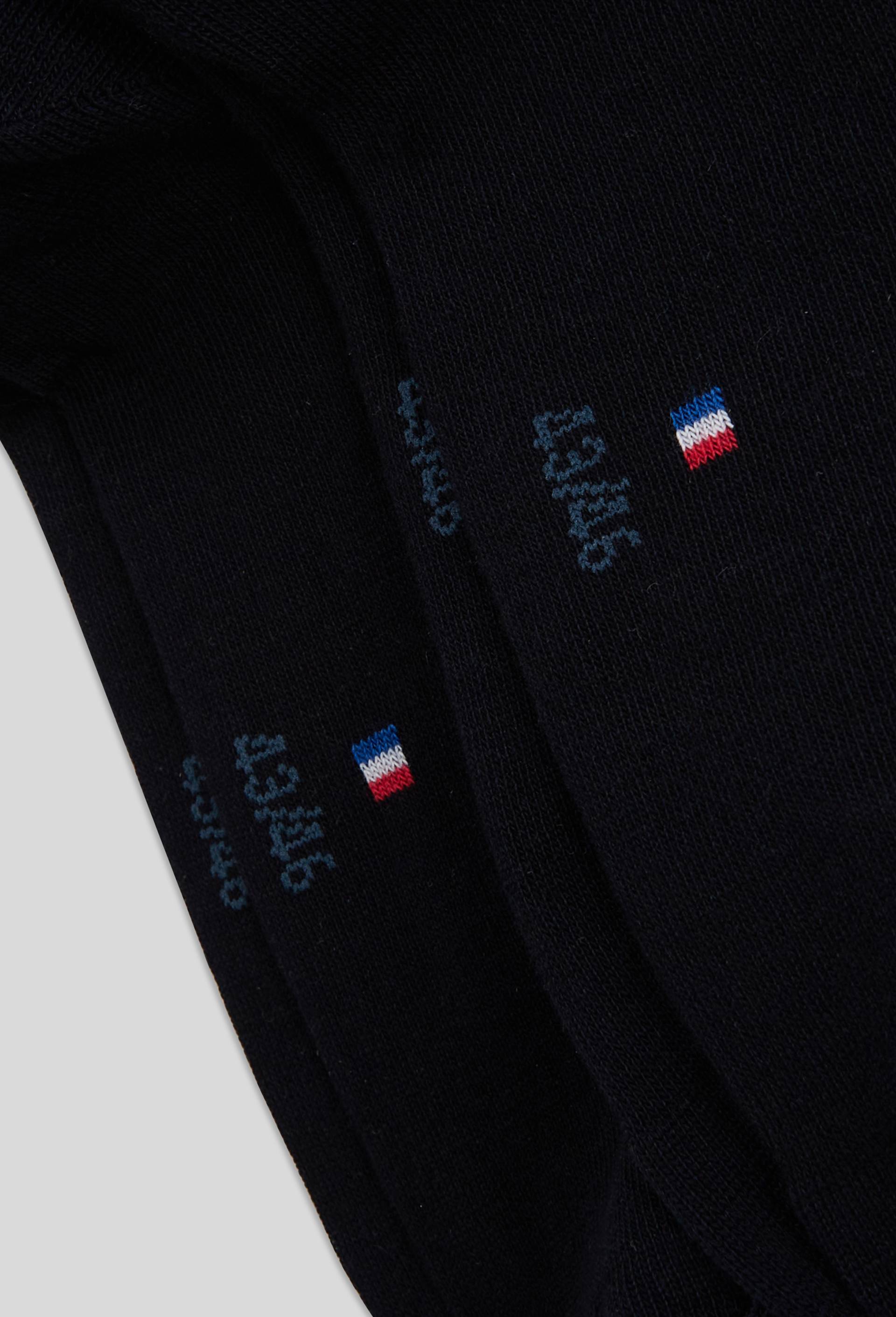 Lot de 2 paires de socquettes en coton Fabrication Fran&ccedil;aise, Bleu fonc&eacute;, large image number 1