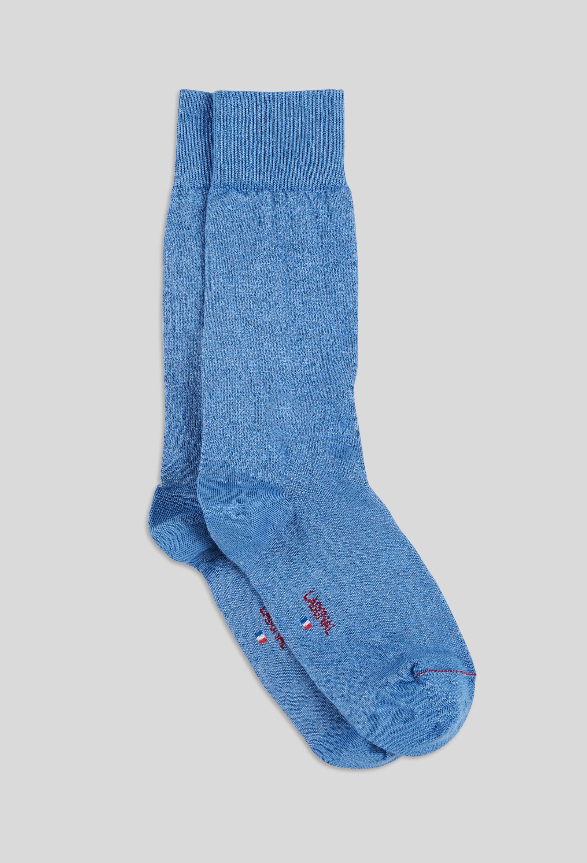 Paire de chaussette en lin Labonal, Bleu, large image number 0