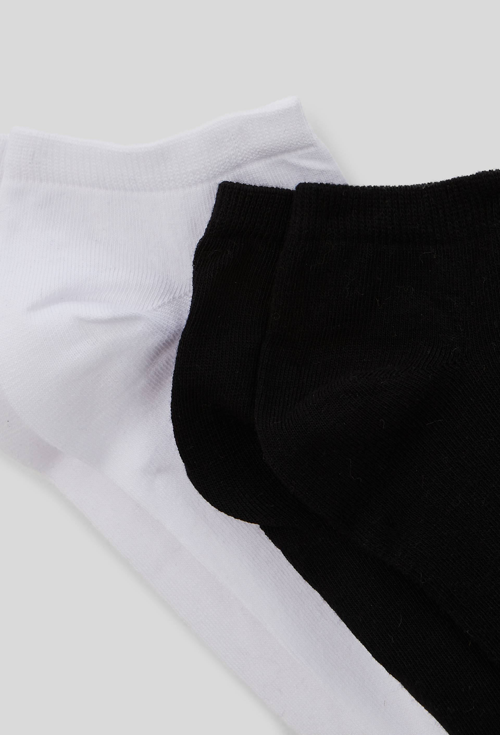 Lot de 2 paires de mini-socquettes en coton, Noir, large image number 1