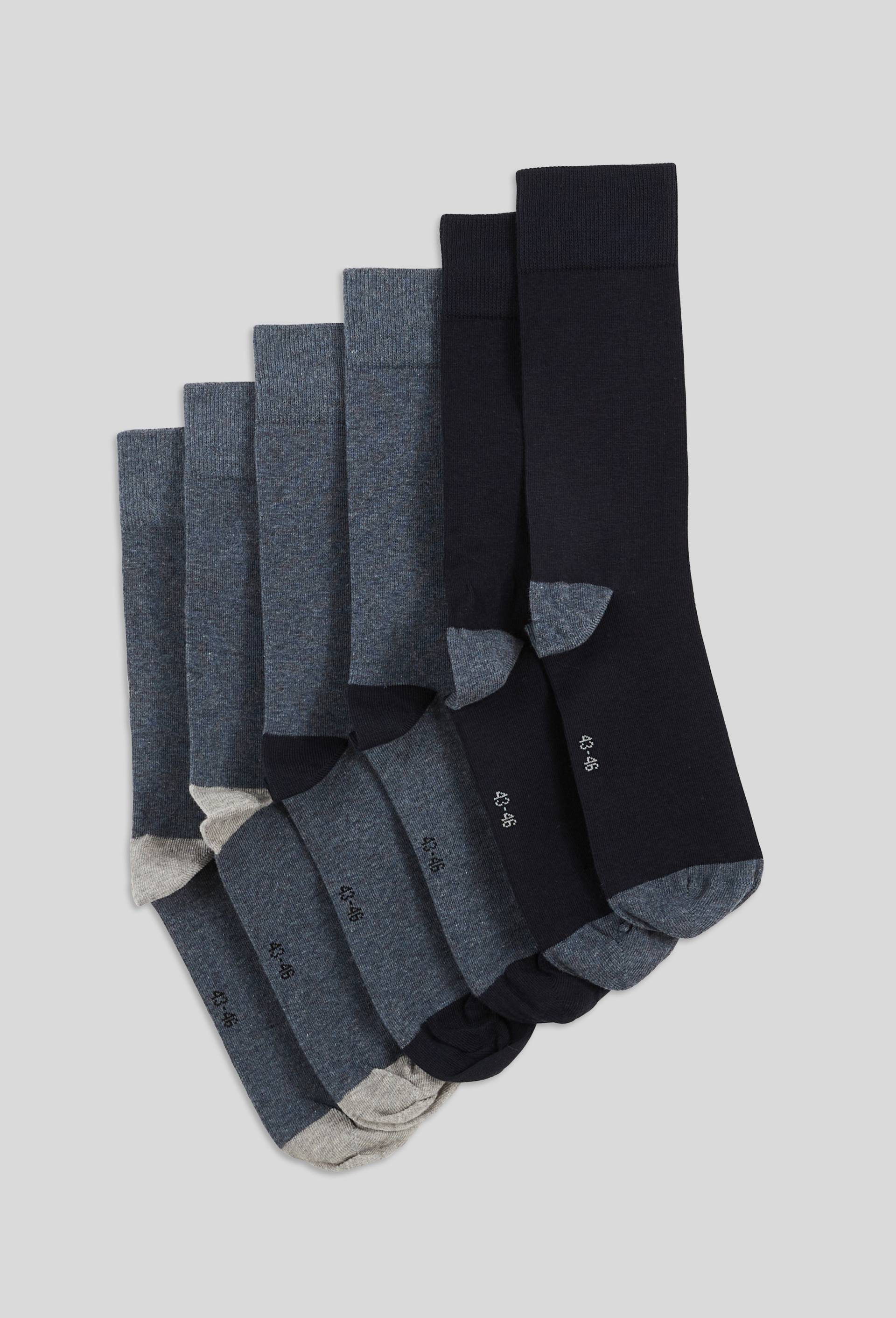 Lot de 3 paires de chaussettes fantaisie en coton, Bleu, swatch image