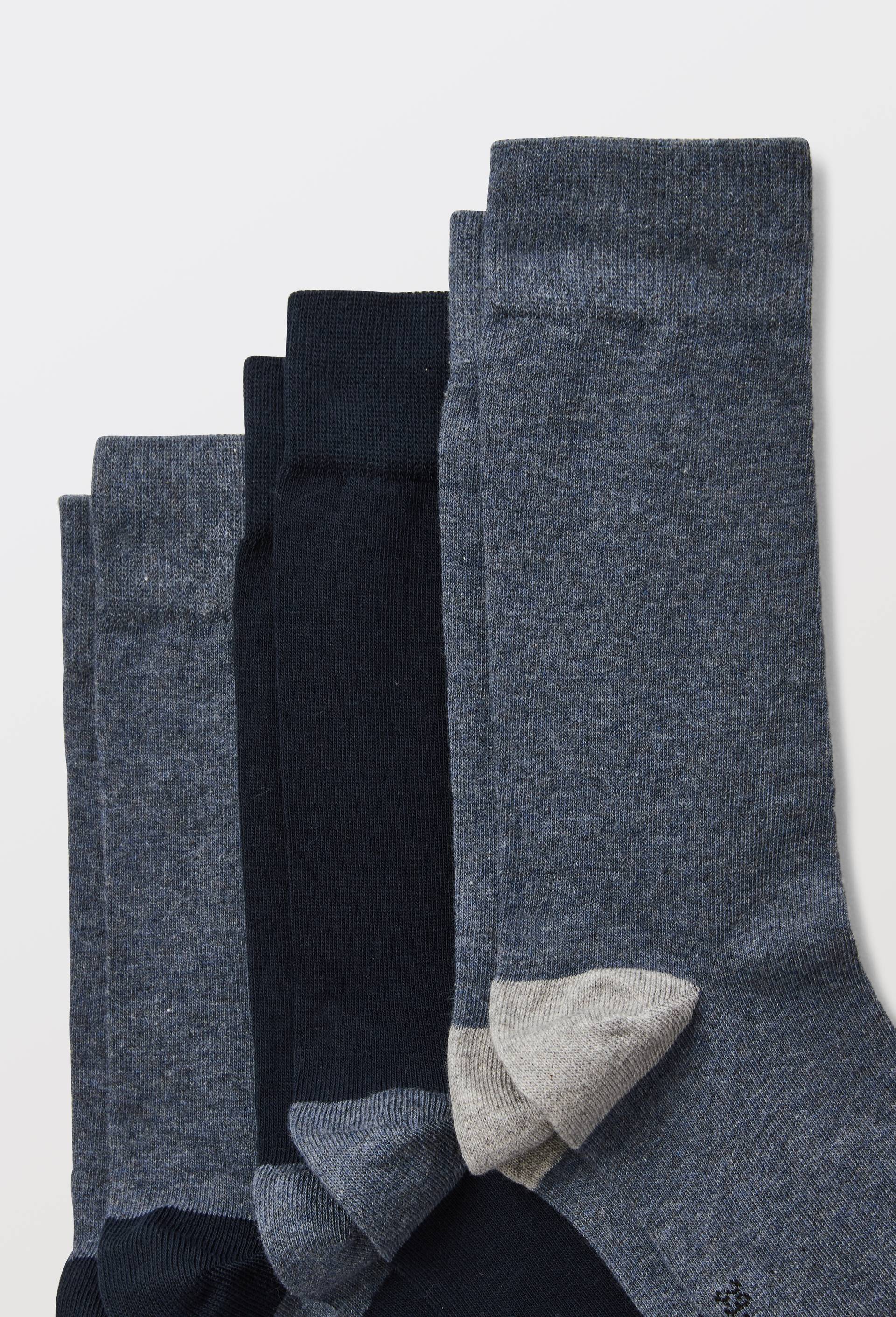 Lot de 3 paires de chaussettes fantaisie en coton, Bleu, large image number 1