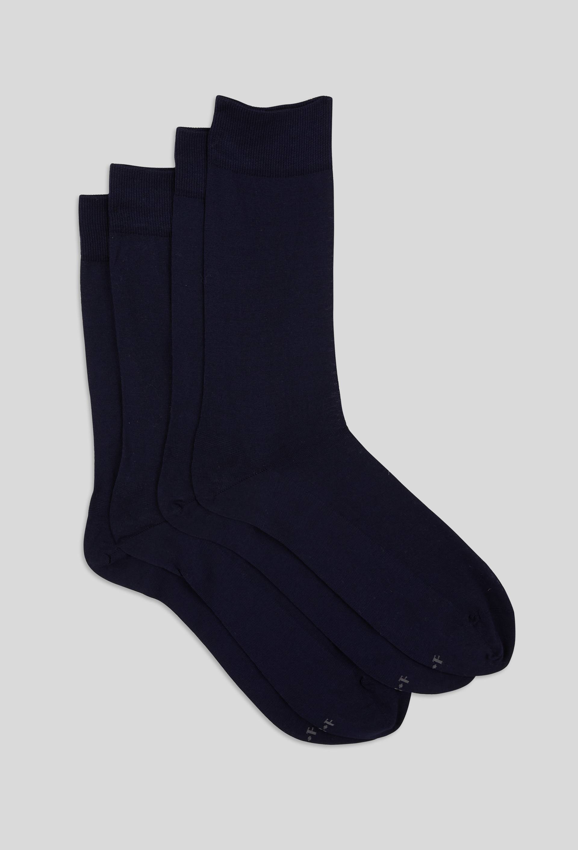 Lot de 2 paires de chaussettes en fil d'&eacute;cosse Bleufor&ecirc;t, Bleu fonc&eacute;, large image number 0