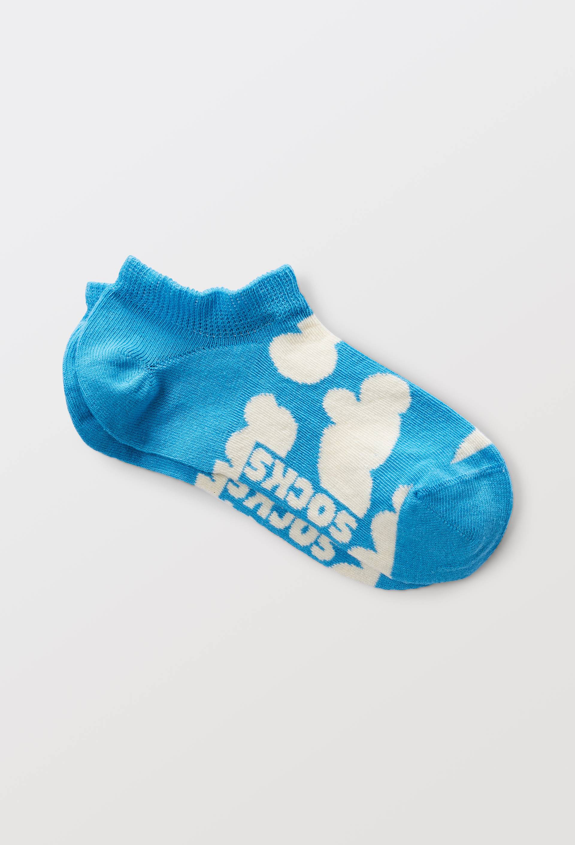 Paire de mini-socquettes &agrave; motif nuage en coton HAPPY SOCKS, Bleu, large image number 0
