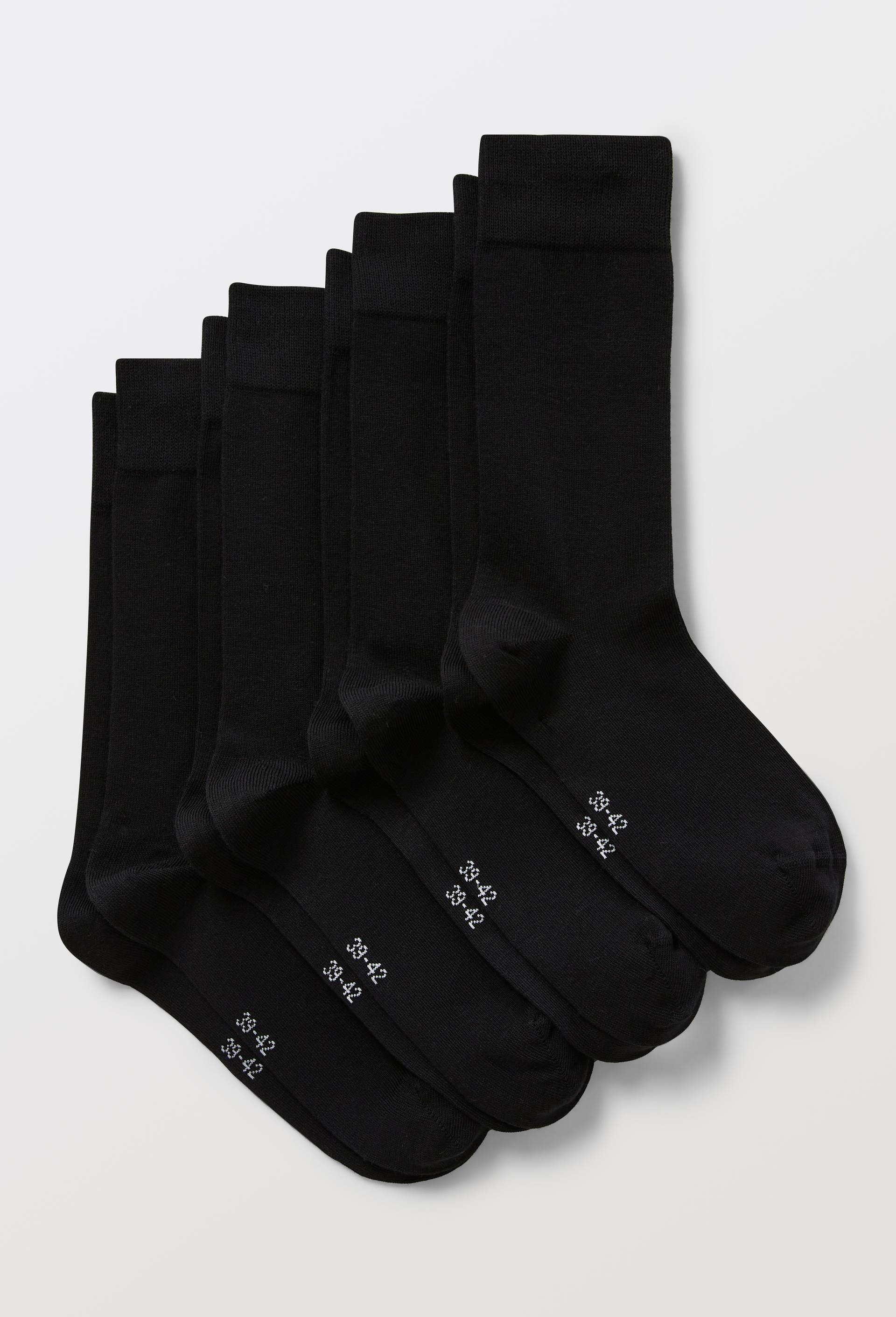 Lot de 4 paires de chaussettes en coton, Noir, large image number 0