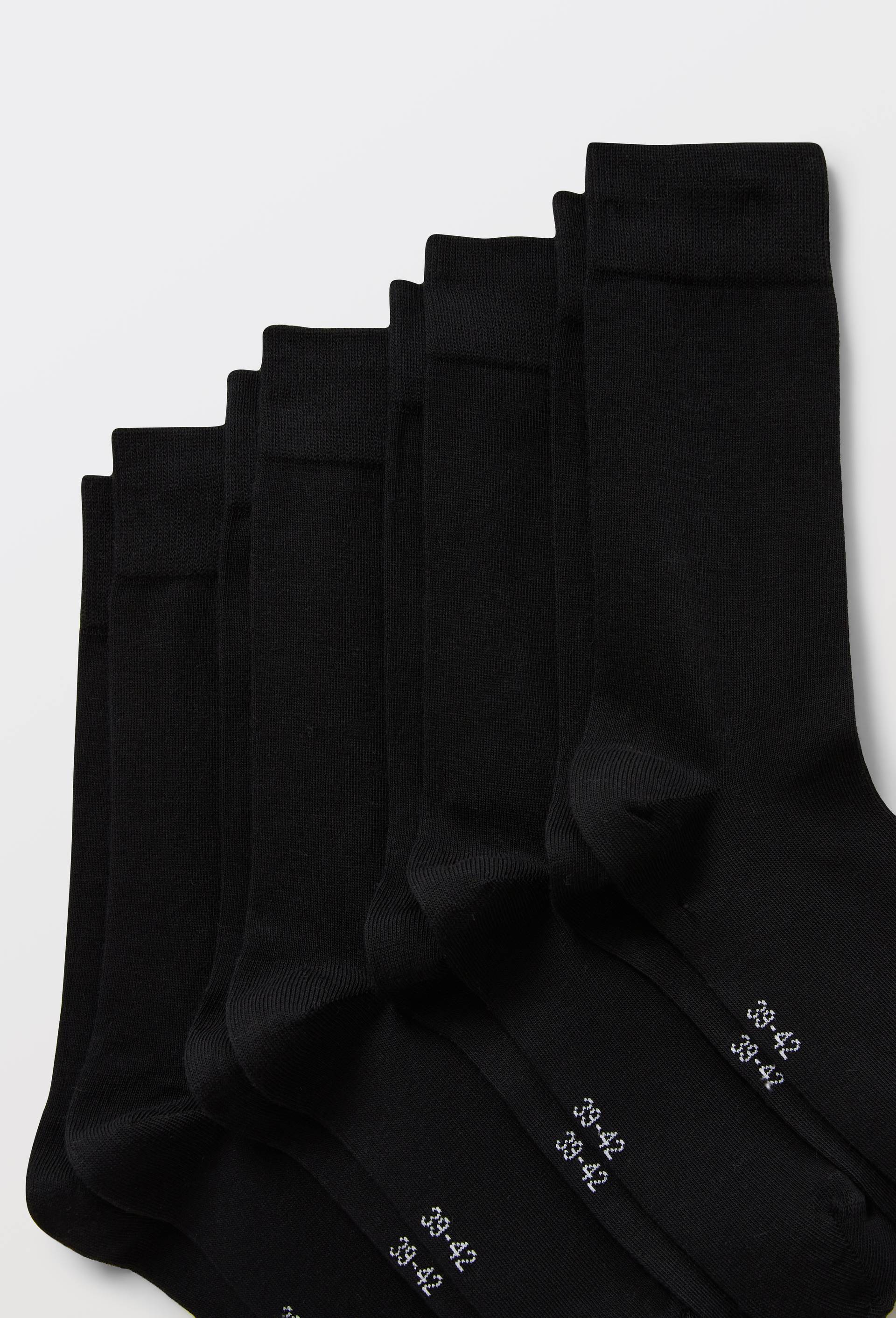Lot de 4 paires de chaussettes en coton, Noir, large image number 1