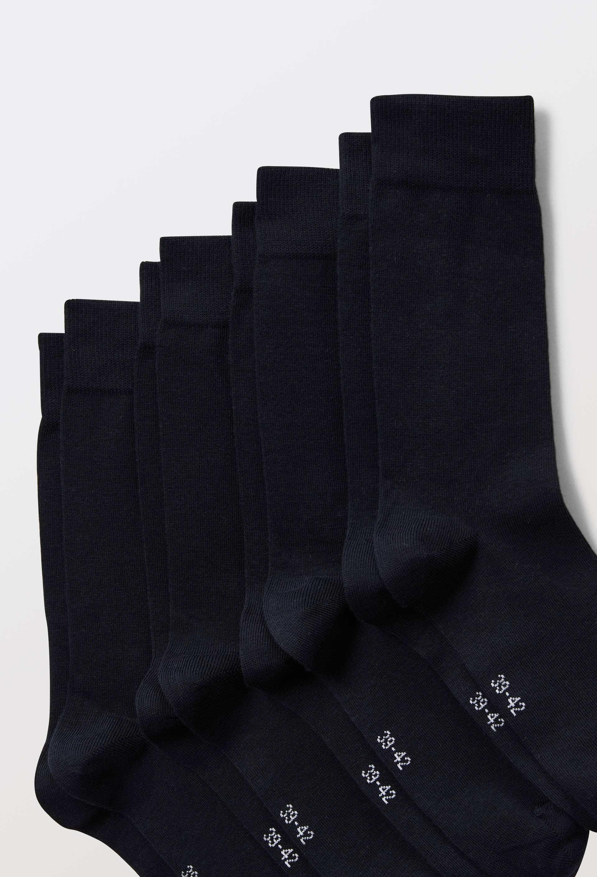 Lot de 4 paires de chaussettes en coton, Bleu fonc&eacute;, large image number 1