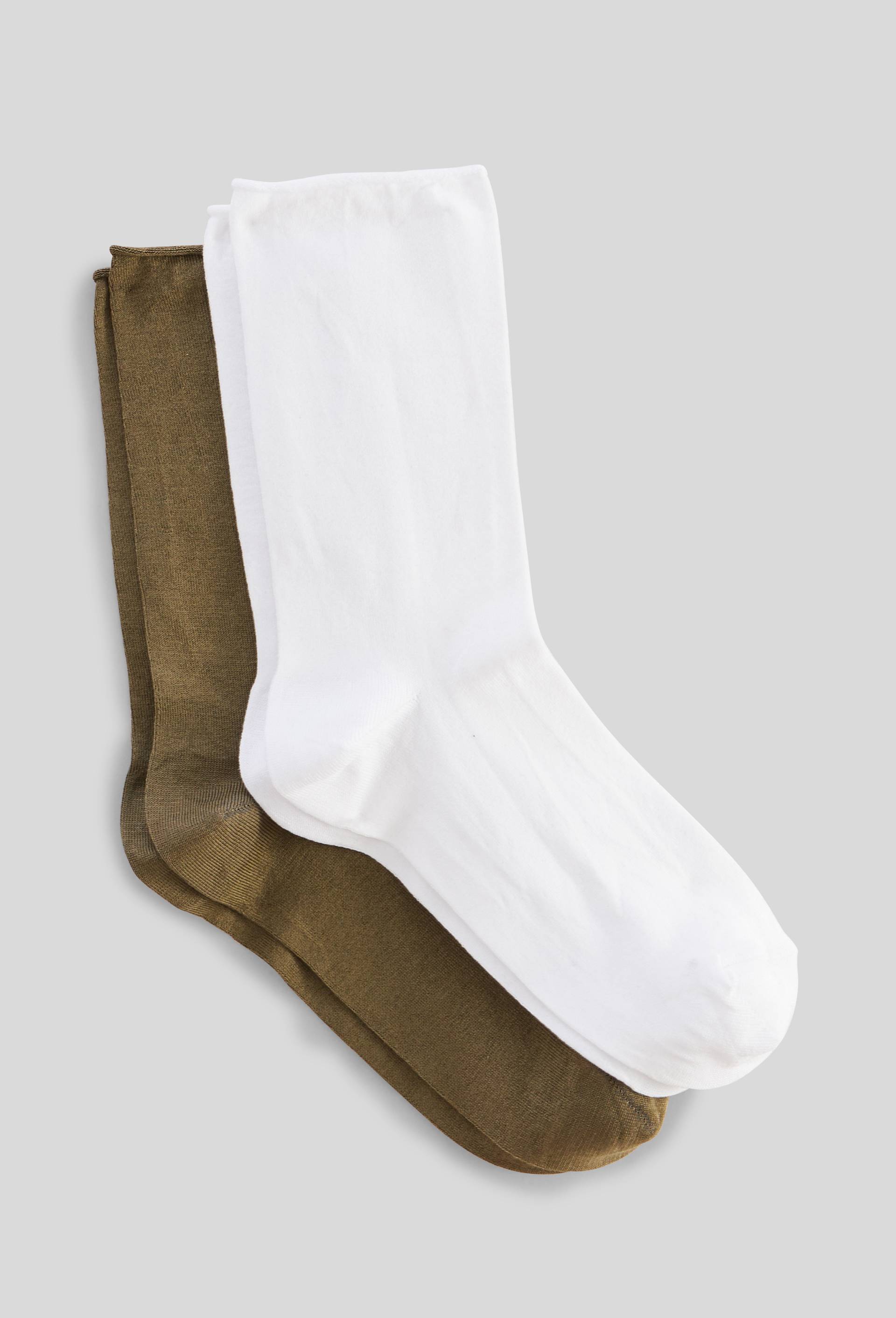 Lot de 2 paires de chaussettes en fil d'&eacute;cosse, Vert clair, large image number 0