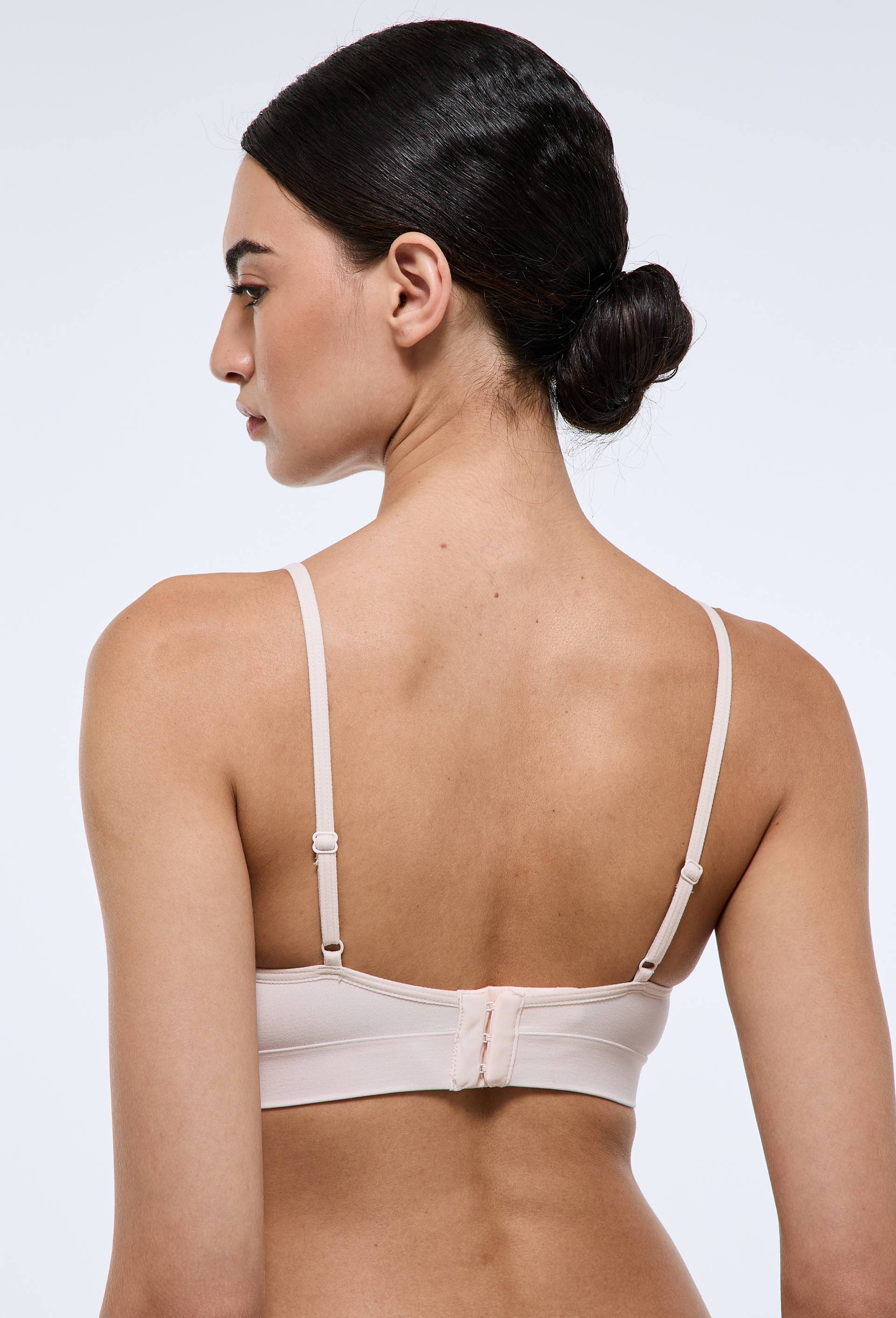 Brassi&egrave;re sans coutures avec coques amovibles et agrafage dos, Rose clair, large image number 1