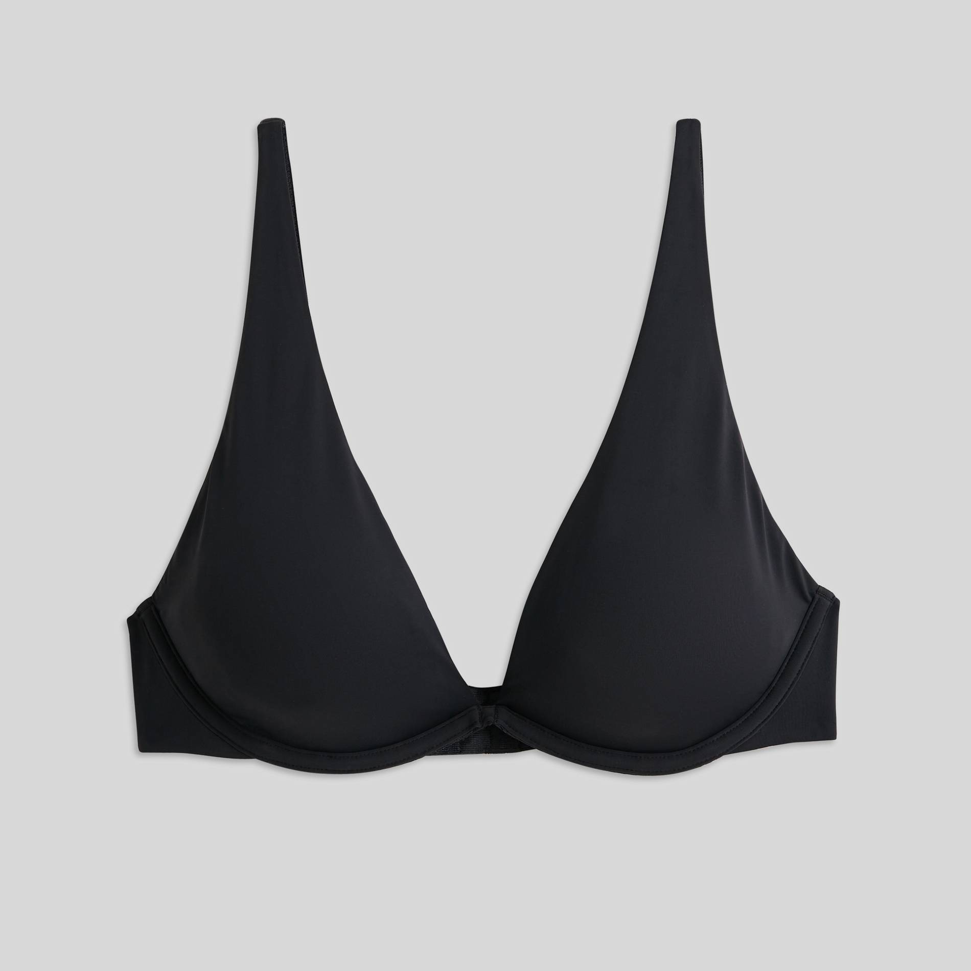 Soutien-gorge triangle foulard invisible ALEXIA en microfibre, Noir, large image number 2