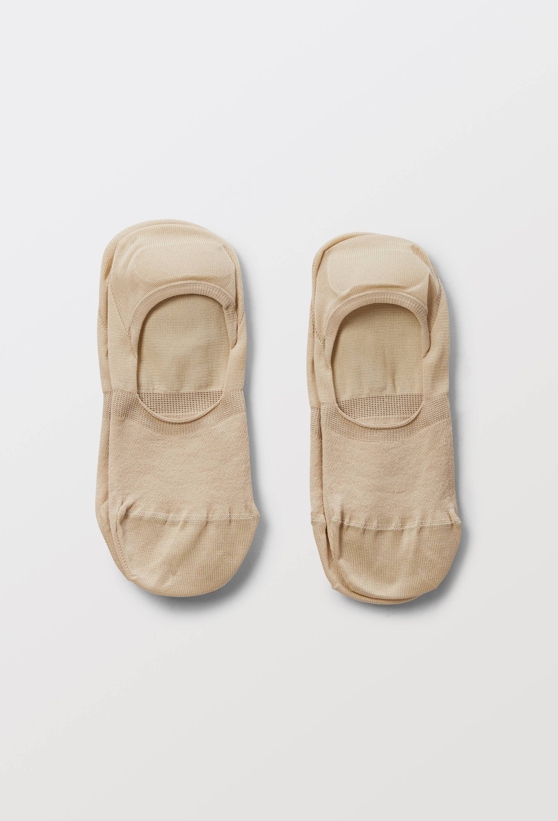 Lot de 2 paires de protège-pied en fil d'écosse, Brun clair, swatch image