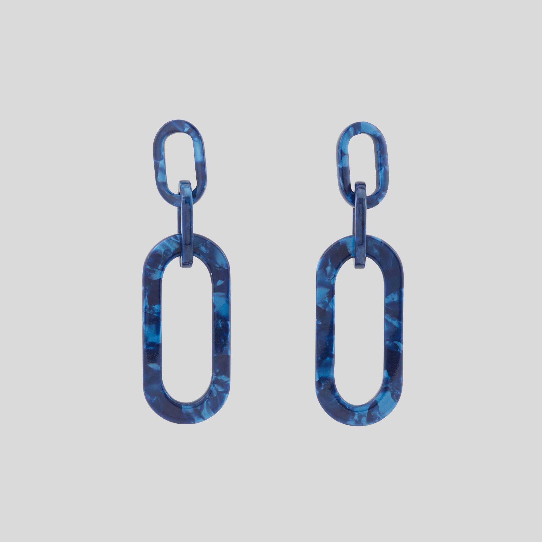 Boucles d oreilles, Bleu, large image number 0