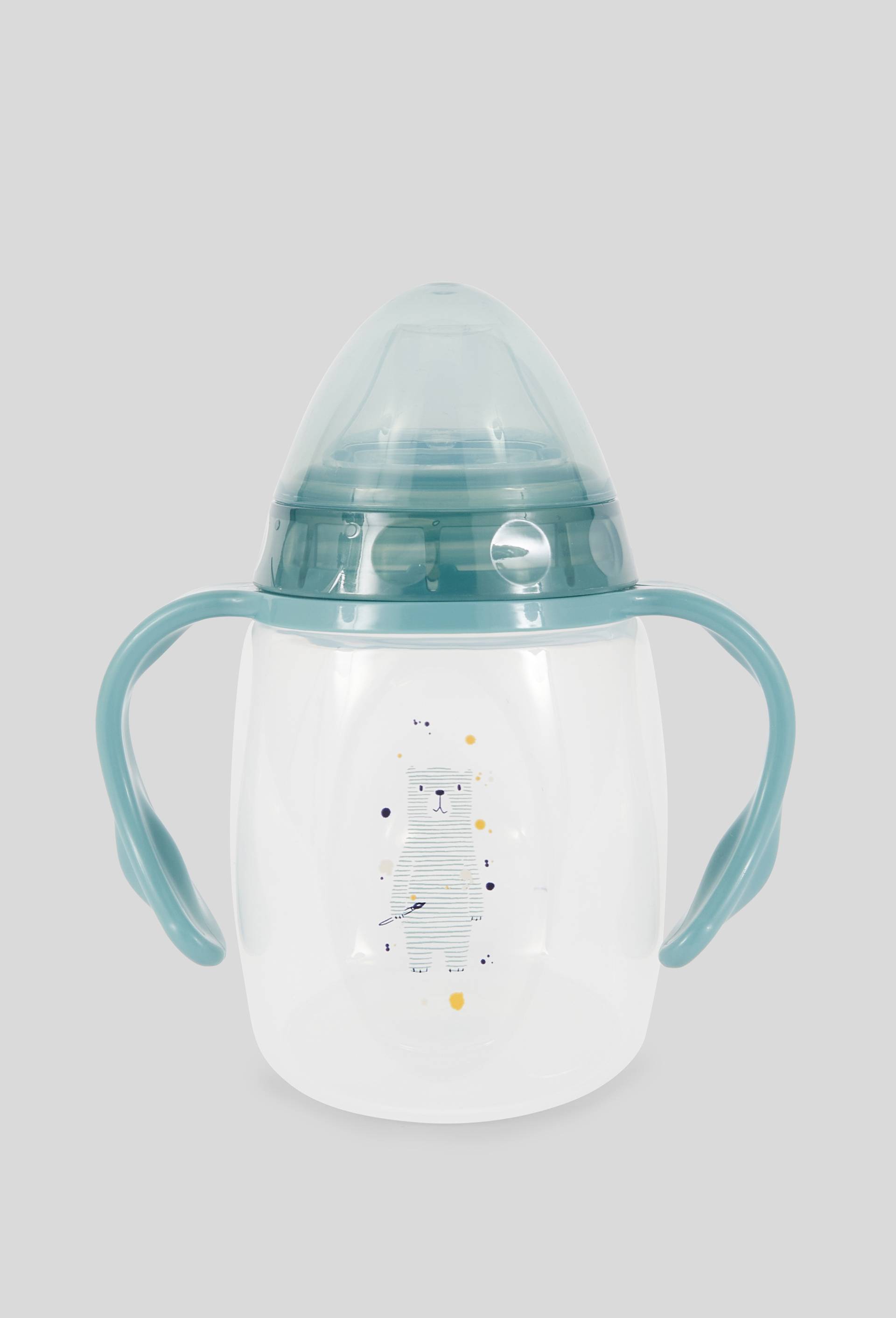 Tasse d'apprentissage antifuite 270ml, Ecru, large image number 0
