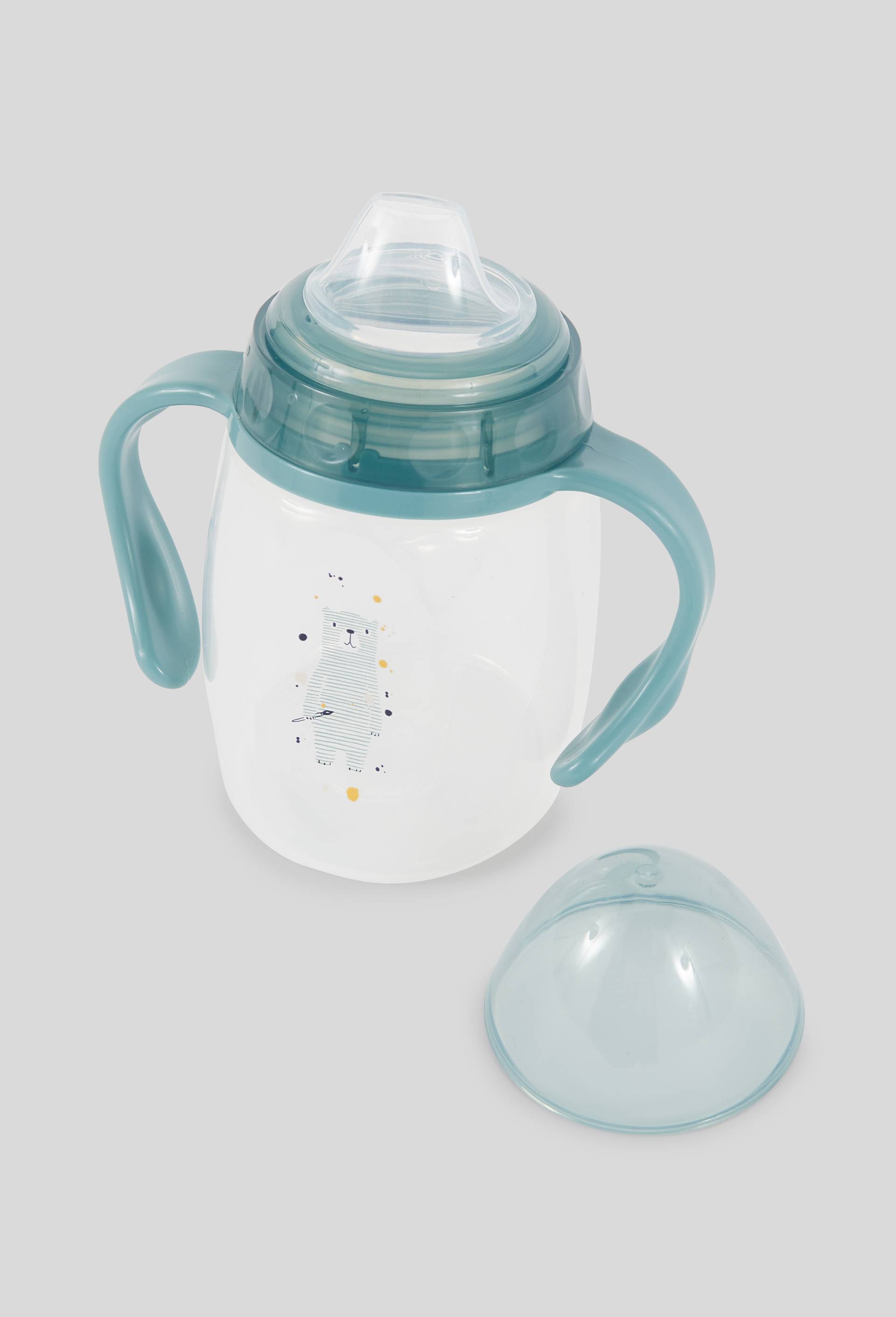 Tasse d'apprentissage antifuite 270ml, Ecru, large image number 1
