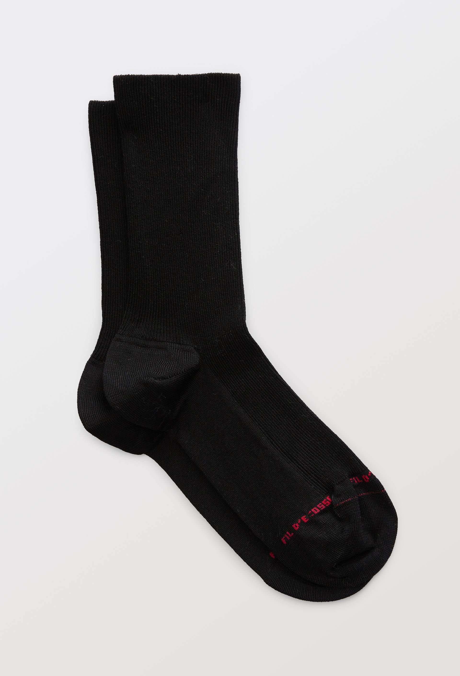 Paire de chaussettes en fil d'&eacute;cosse Labonal, Noir, large image number 0