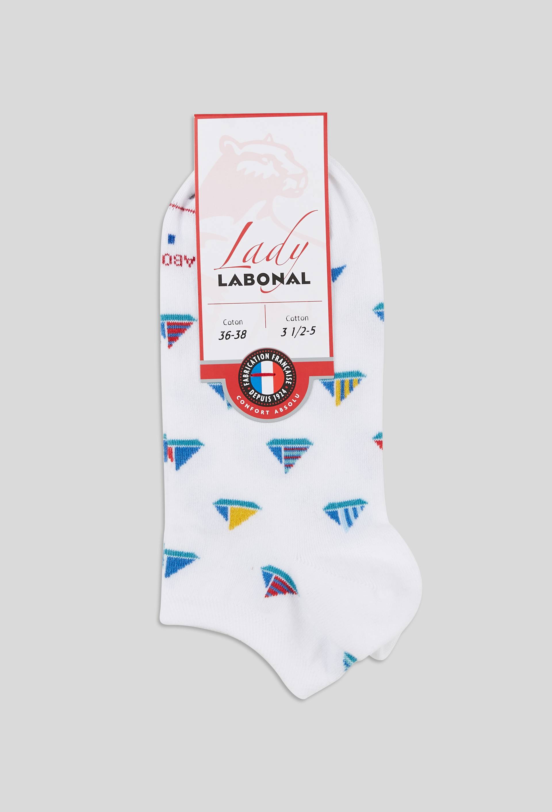 Paire de mini-socquettes fantaisie en coton - LABONAL - Modalova